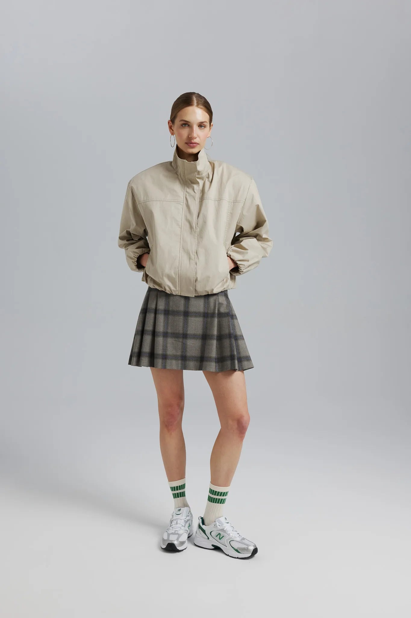 Spódniczka Radochna Check Szary