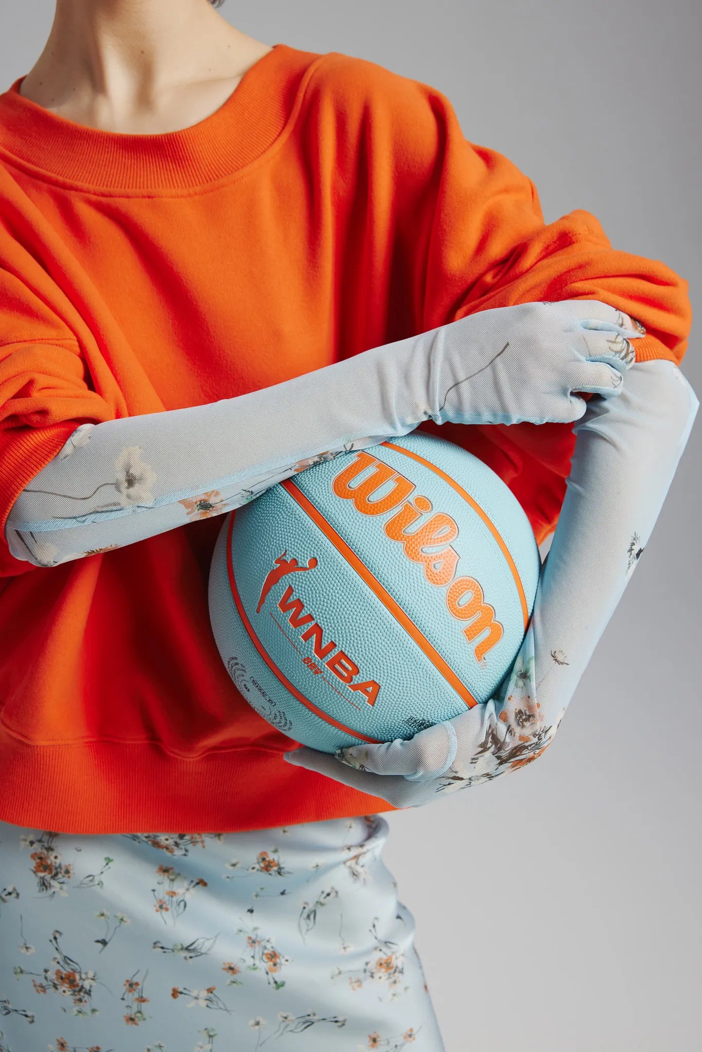 Rękawiczki Cara Print Jasny Błękitny