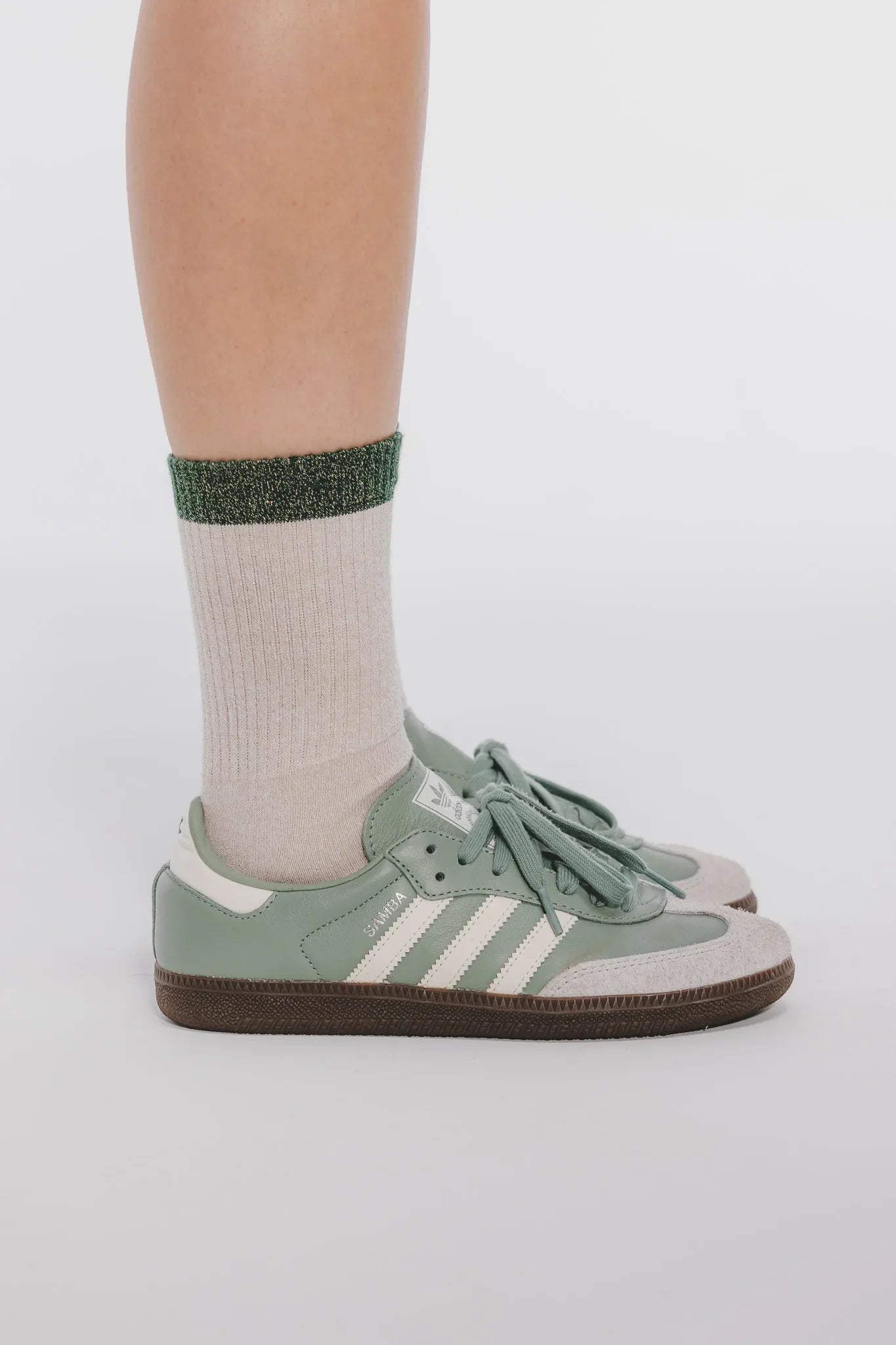 Skarpetki Brydzia Lurex Beżowy