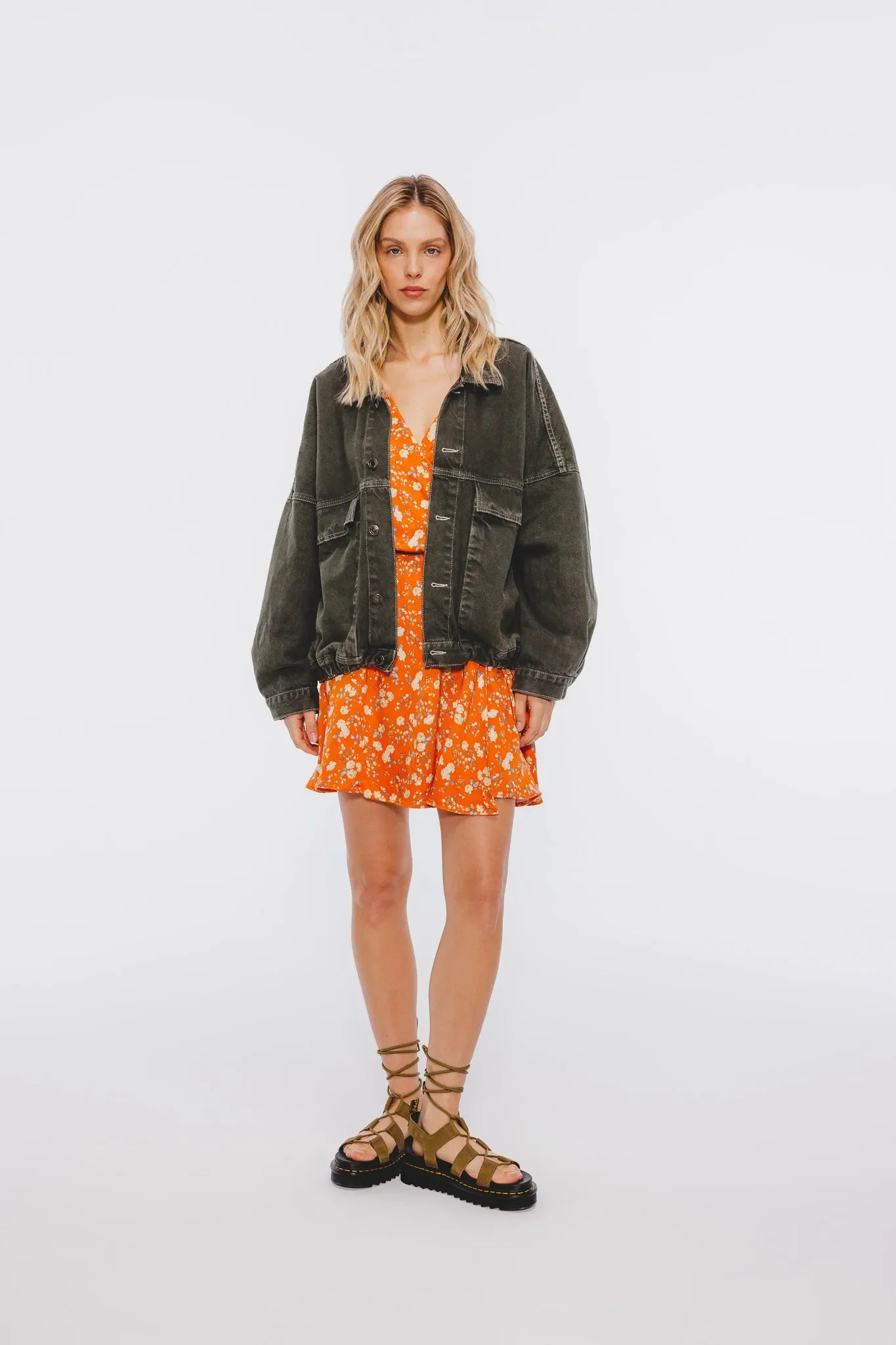 Sukienka Masza Print Pomarańczowy