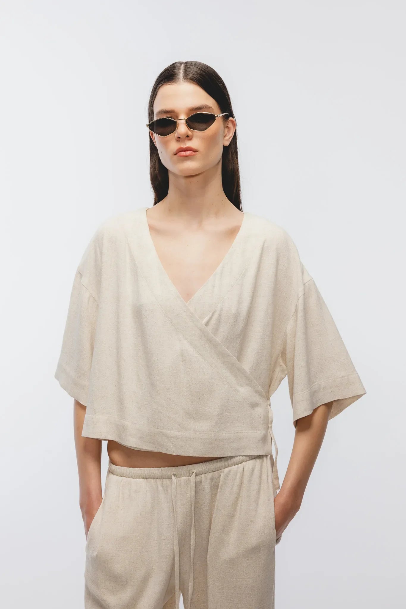 Koszula Zuri Beżowy Melanż