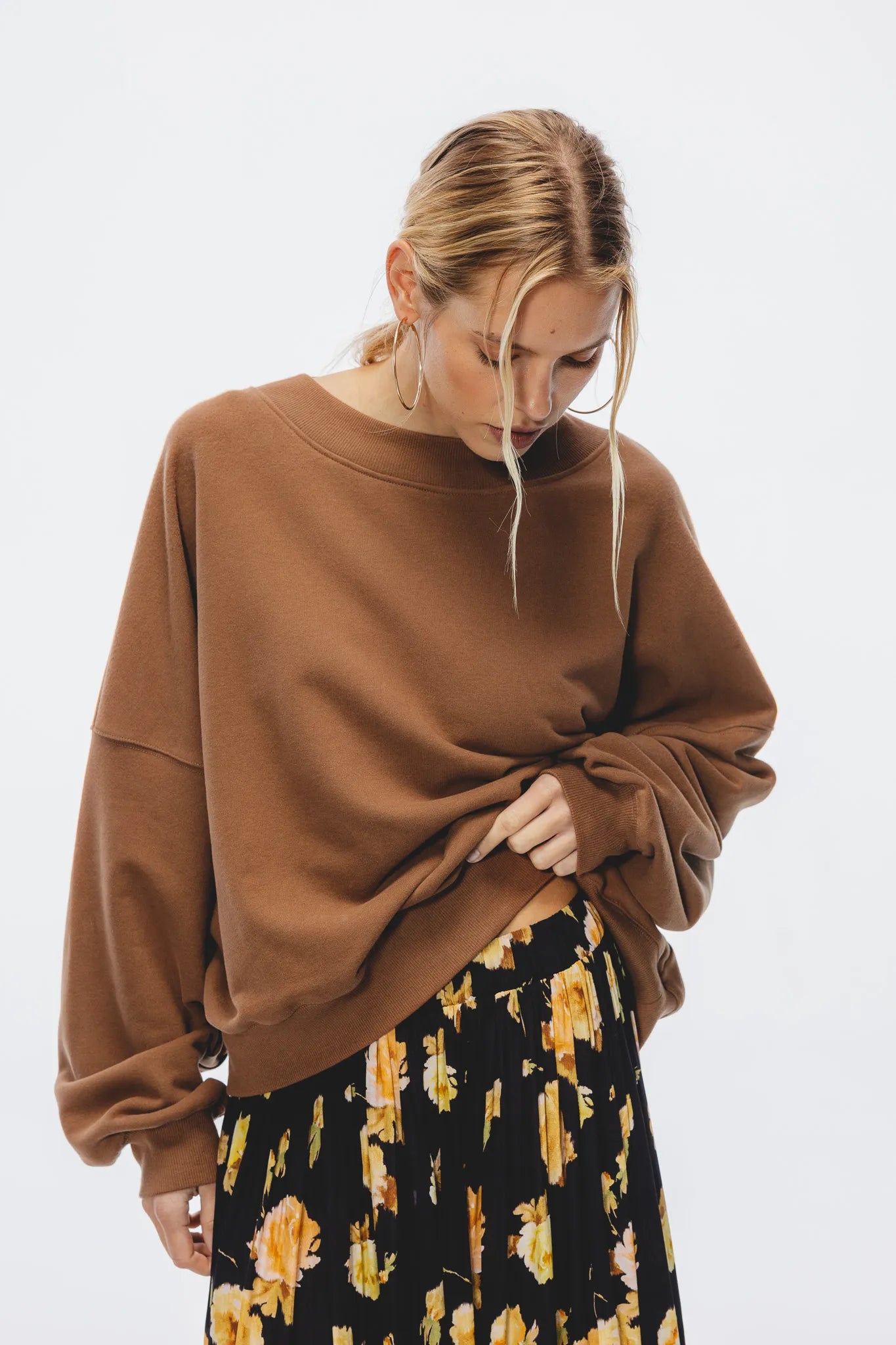 Spódnica Ziutka Ciemny Grafit-Złoty