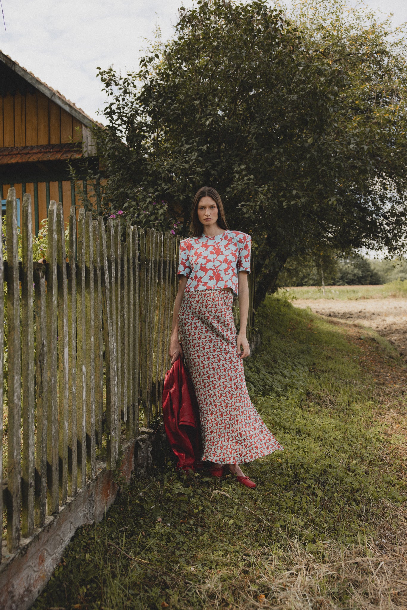 Spódnica Stefa Czerwono-Zielony