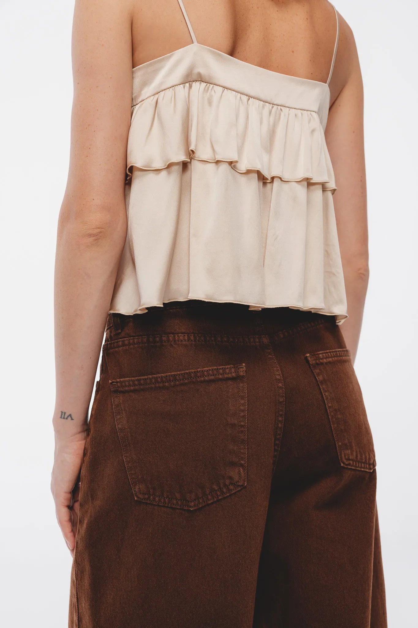 Spodnie Omena Pralinkowy