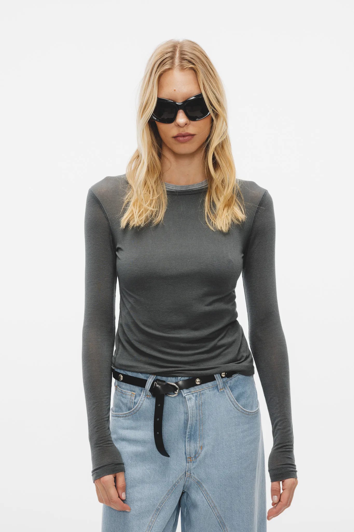 Longsleeve Hortensja Grafitowy