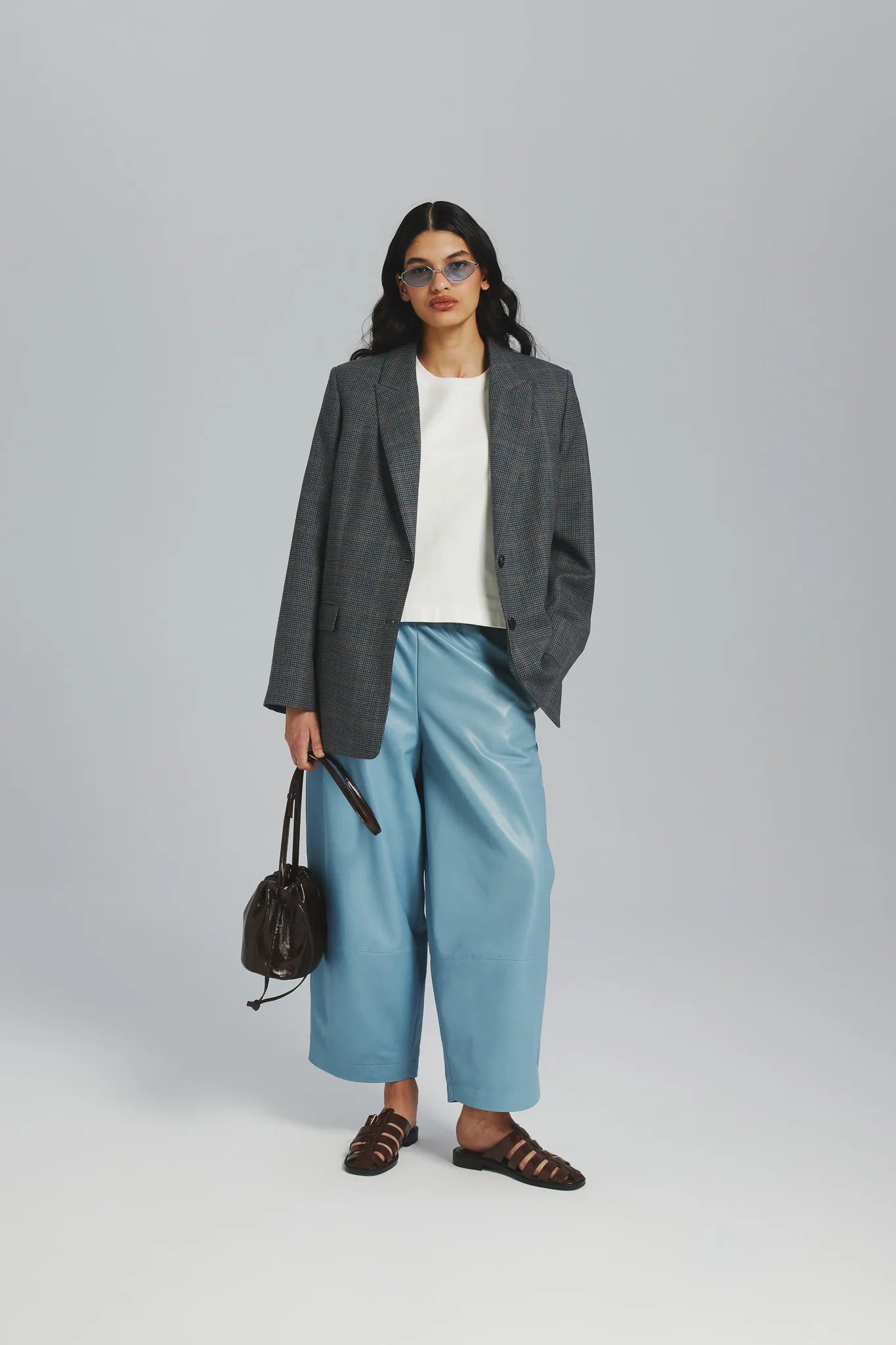 Marynarka Cameron Check Szary-Granatowy