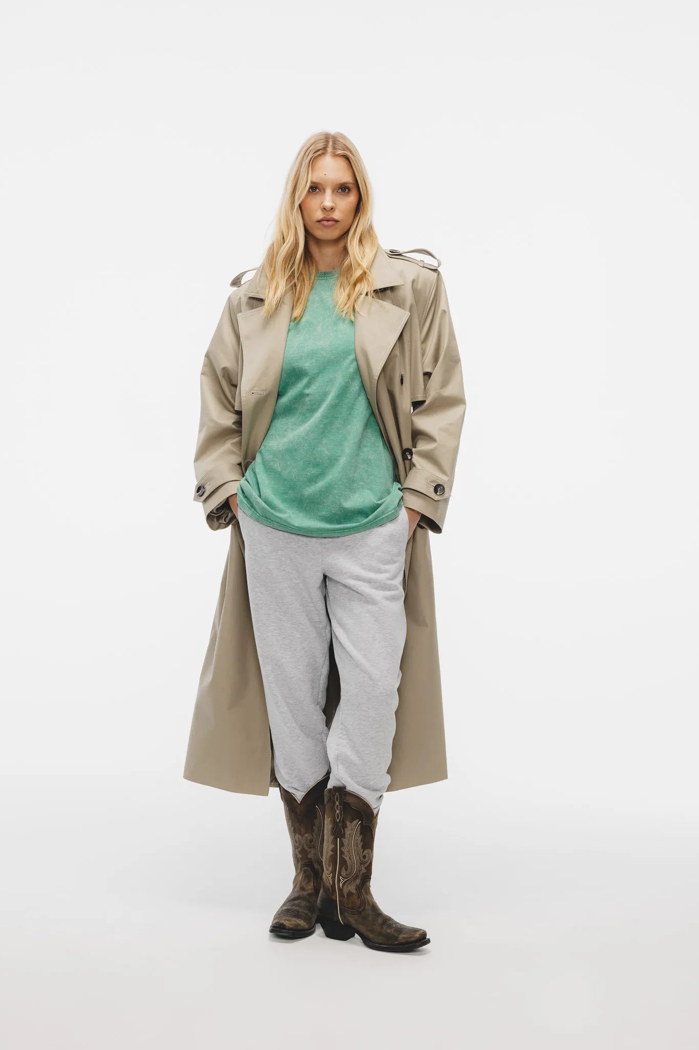 T-shirt Dru Vintage Sprany Zielony