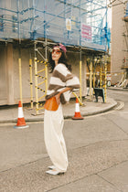 Spodnie Omena Ice Dye Masełkowy