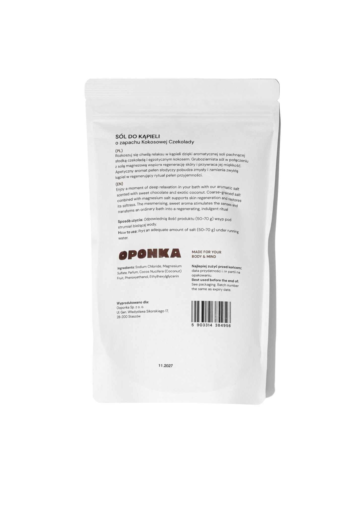 Sól do kąpieli o zapachu Kokosowej Czekolady