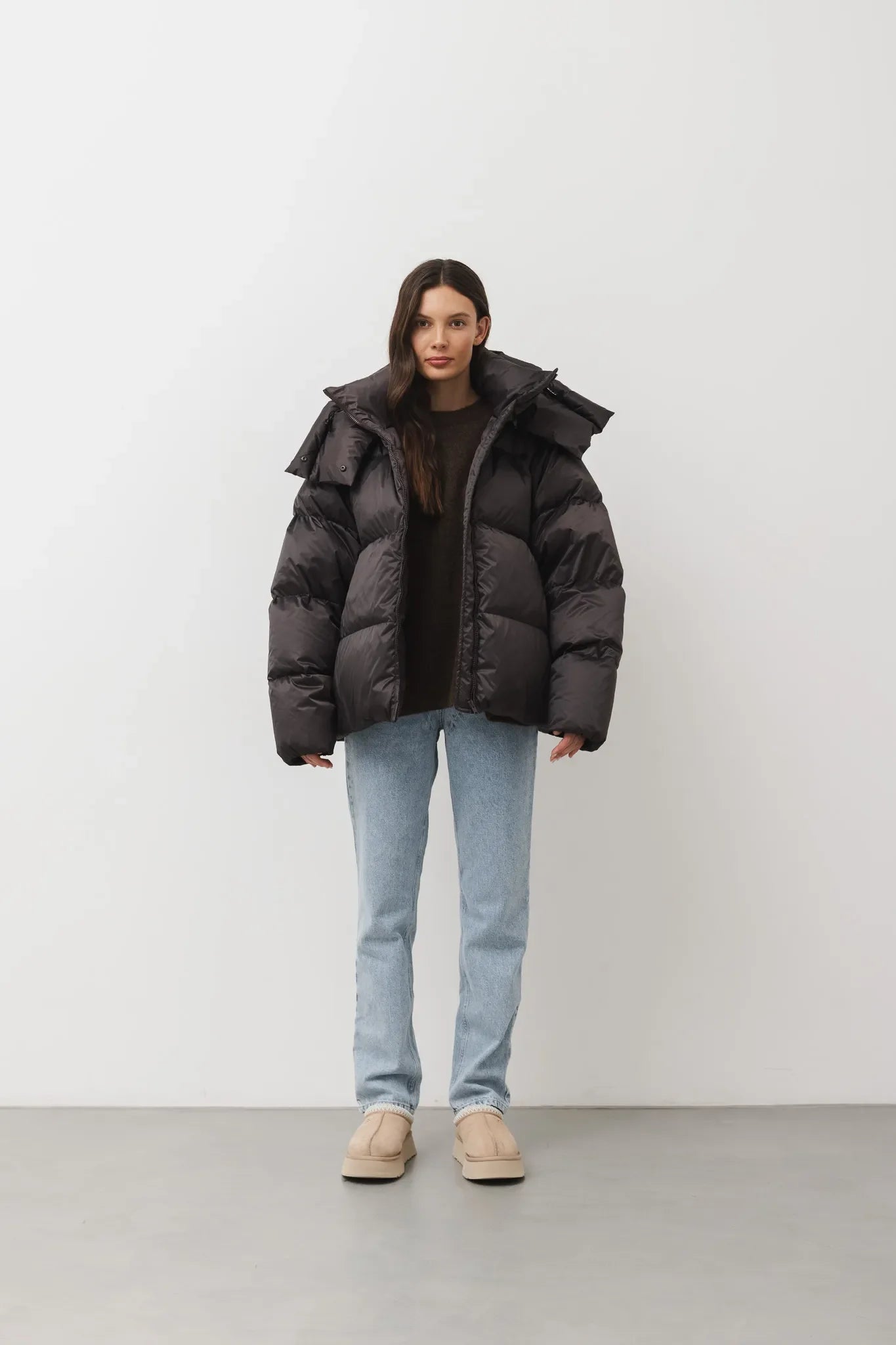 Kurtka puchowa unisex Gracjana Brązowy