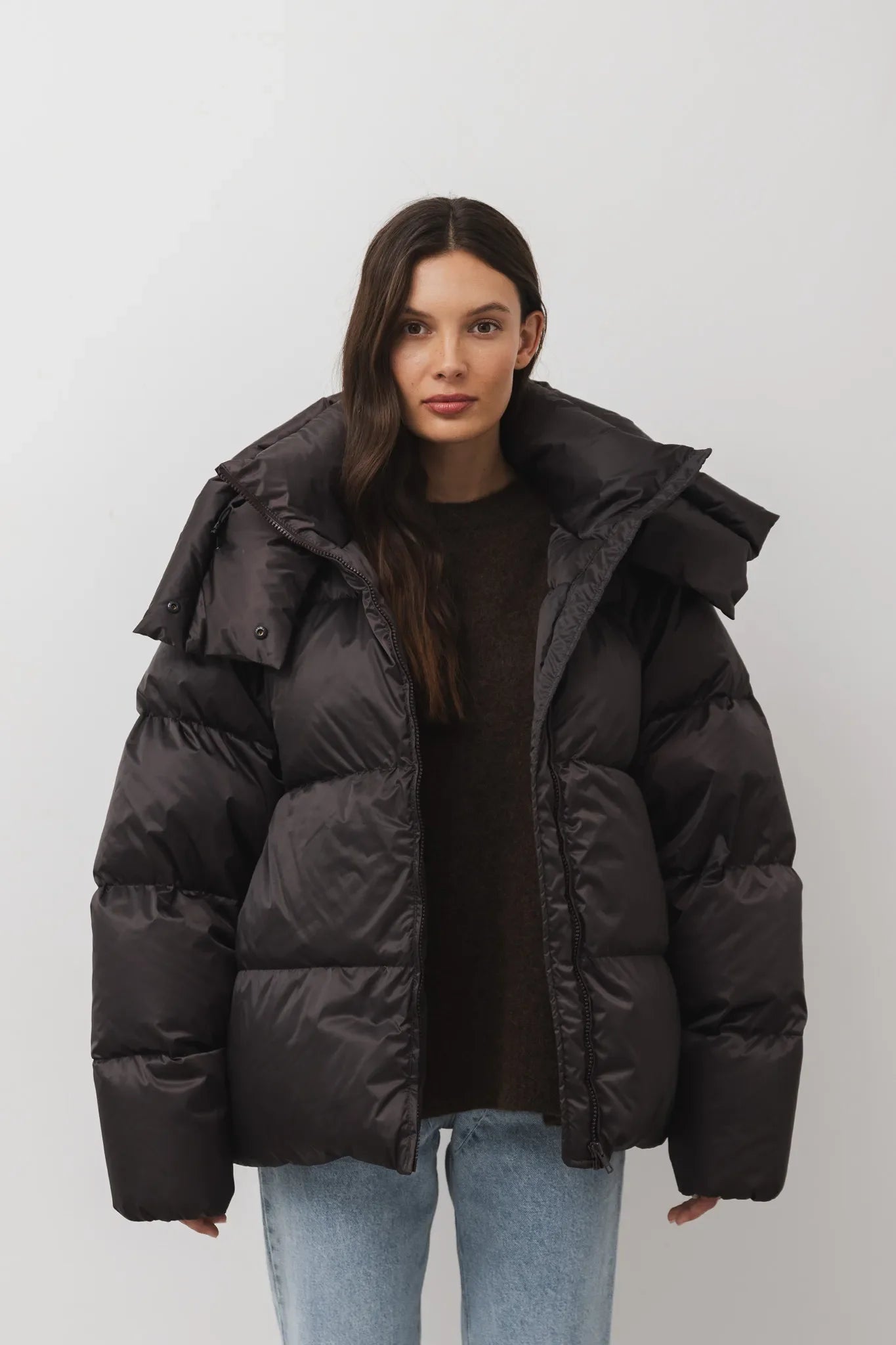 Kurtka puchowa unisex Gracjana Brązowy