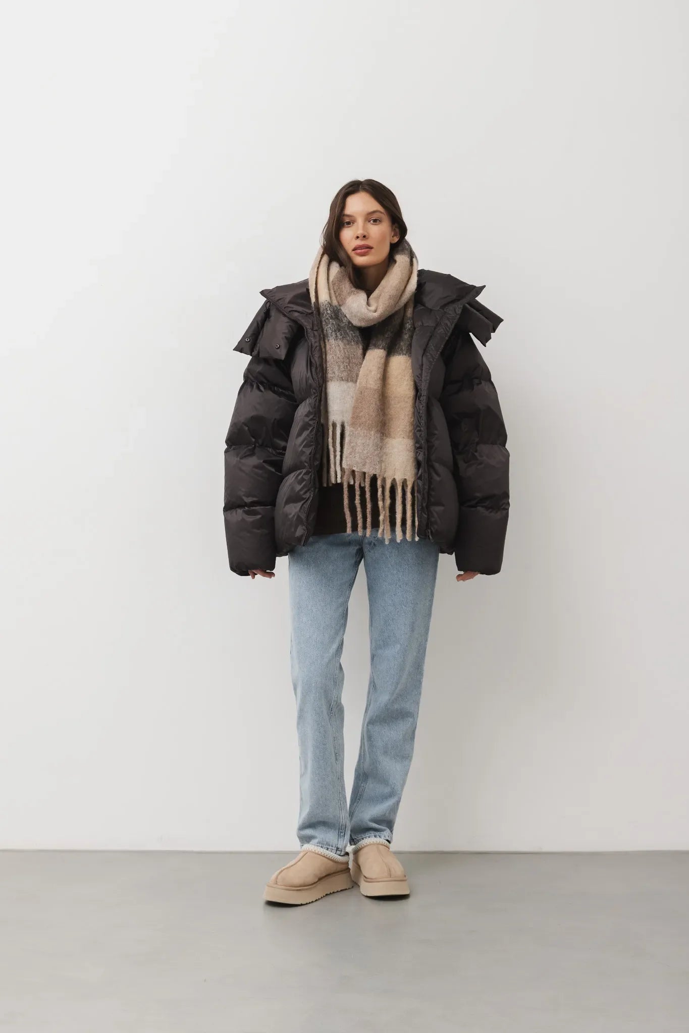 Kurtka puchowa unisex Gracjana Brązowy