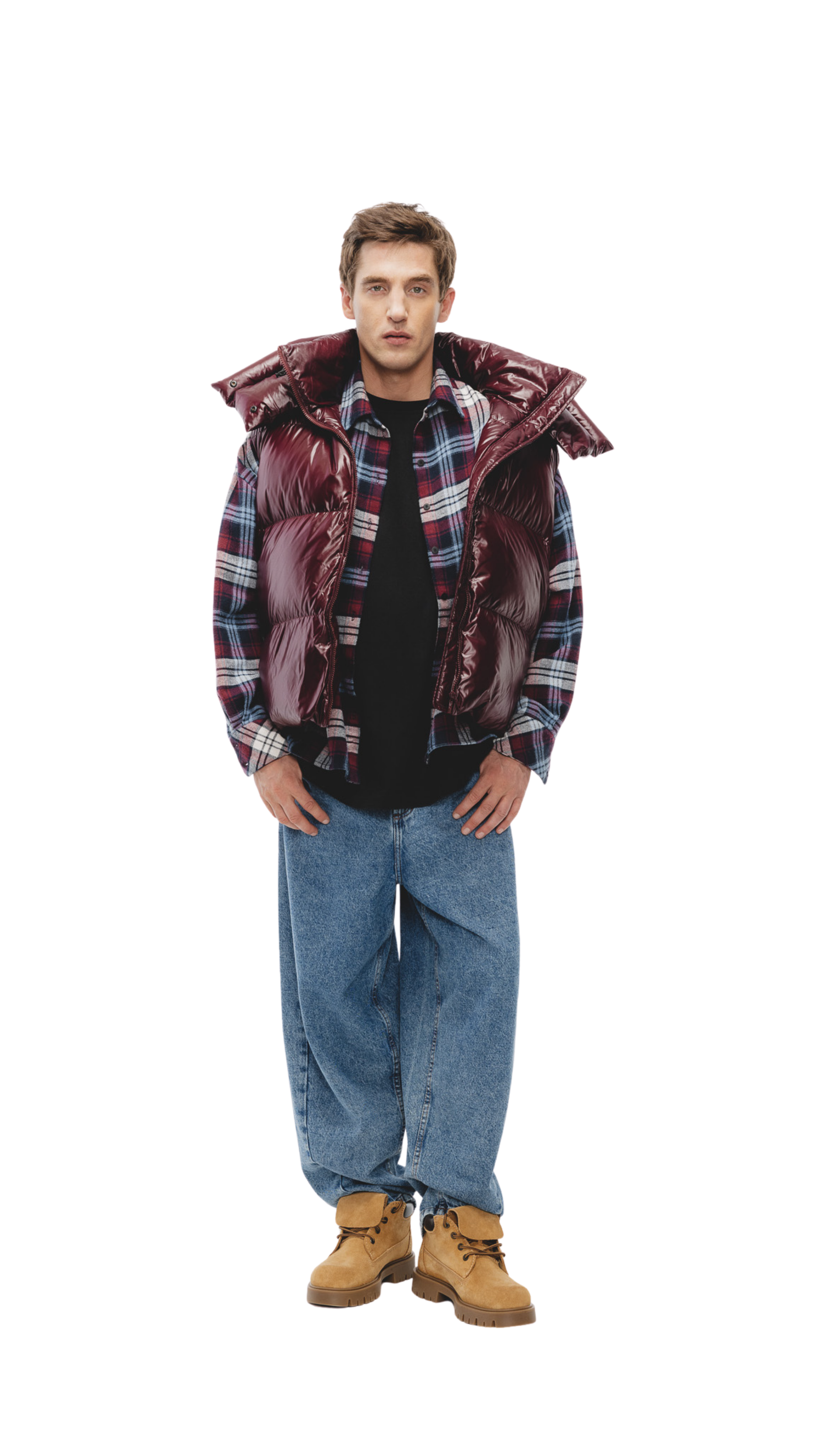 Kamizelka puchowa unisex Władzia Wiśniowy