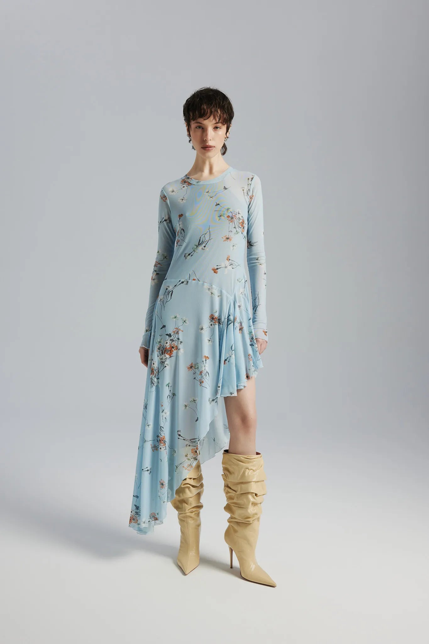 Sukienka Tessa Print Jasny Błękitny