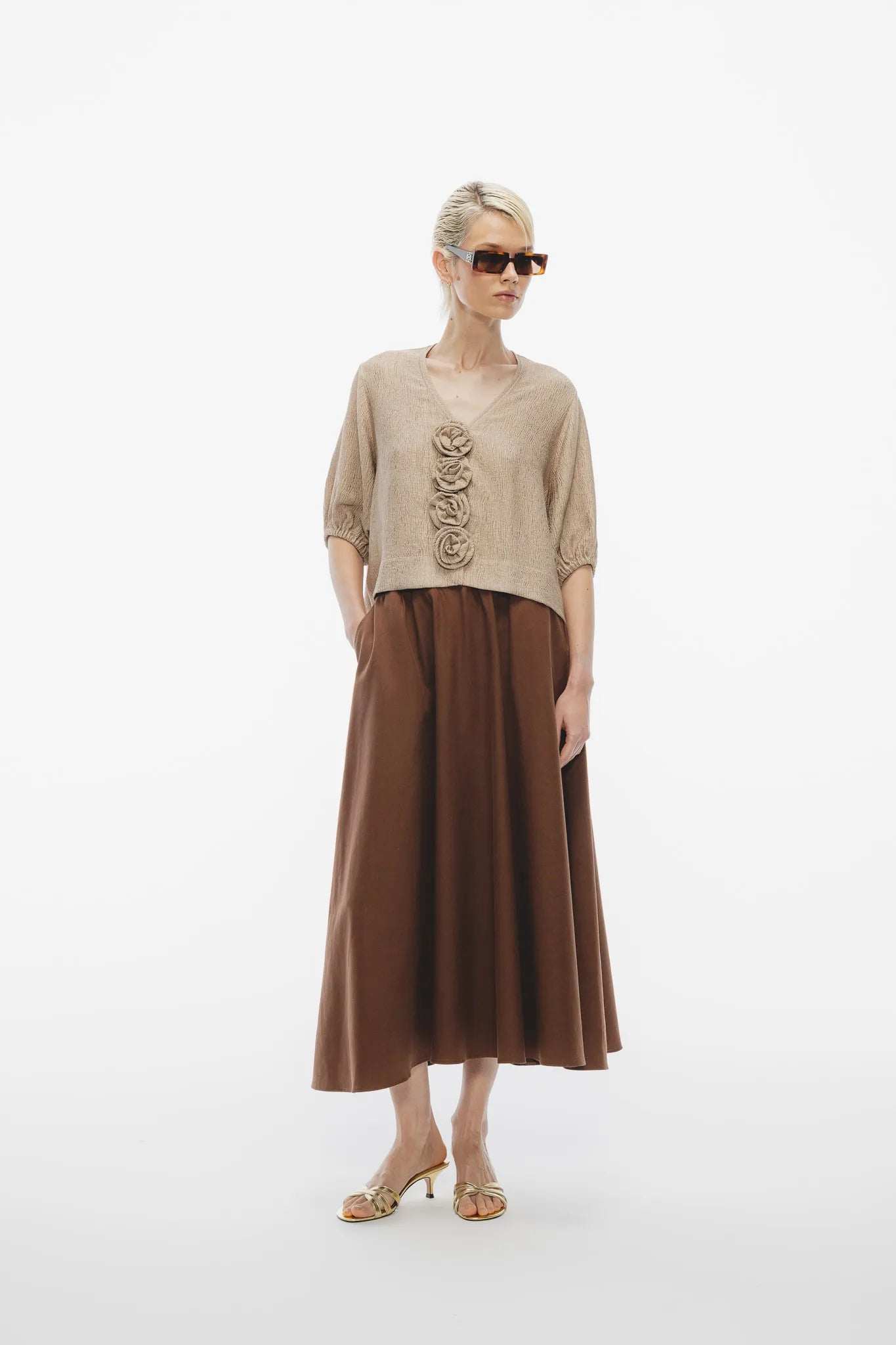 Koszula Gloria Rose Beżowy