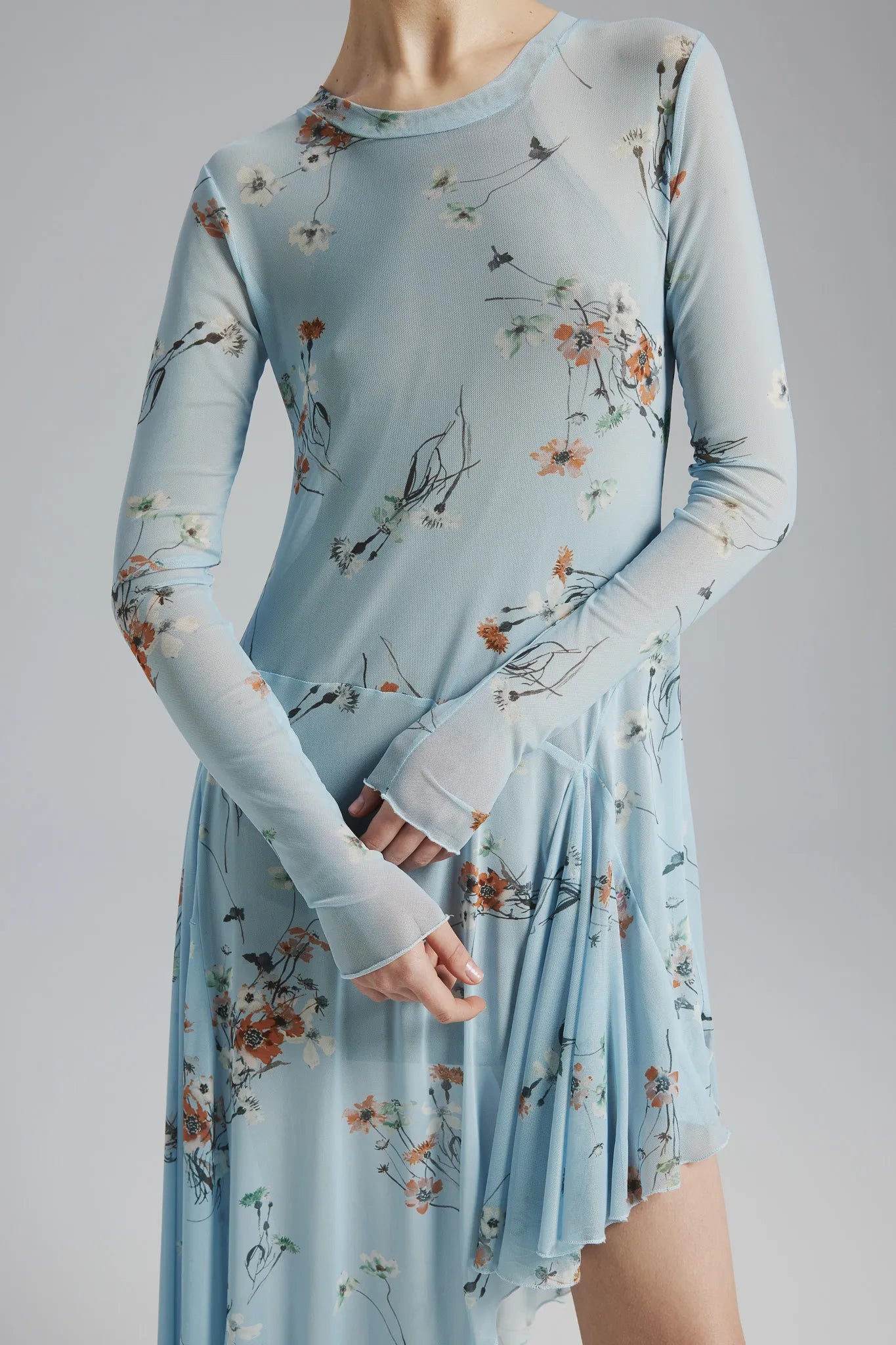 Sukienka Tessa Print Jasny Błękitny