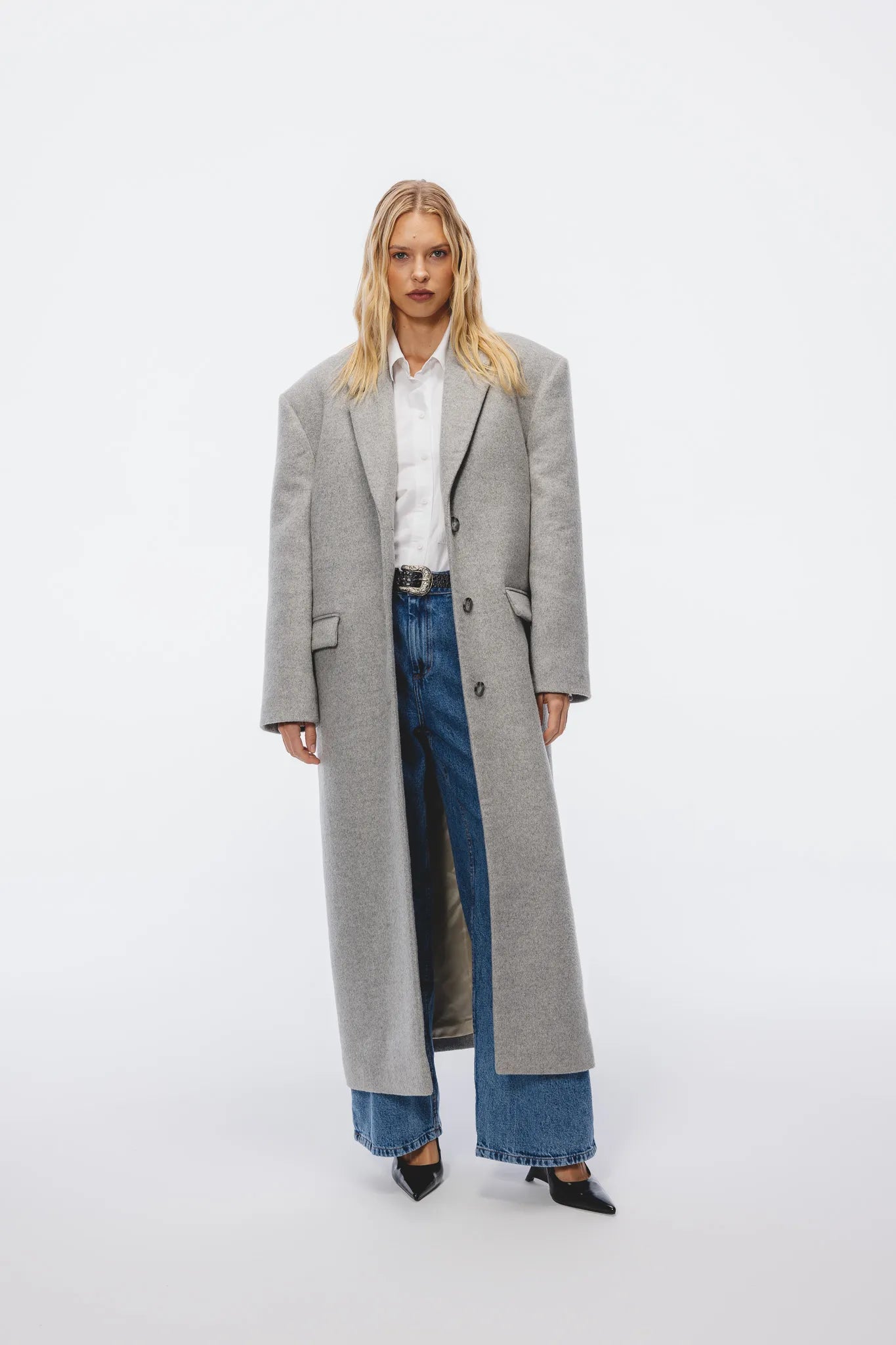 Płaszcz Jadwiga Szary Melanż