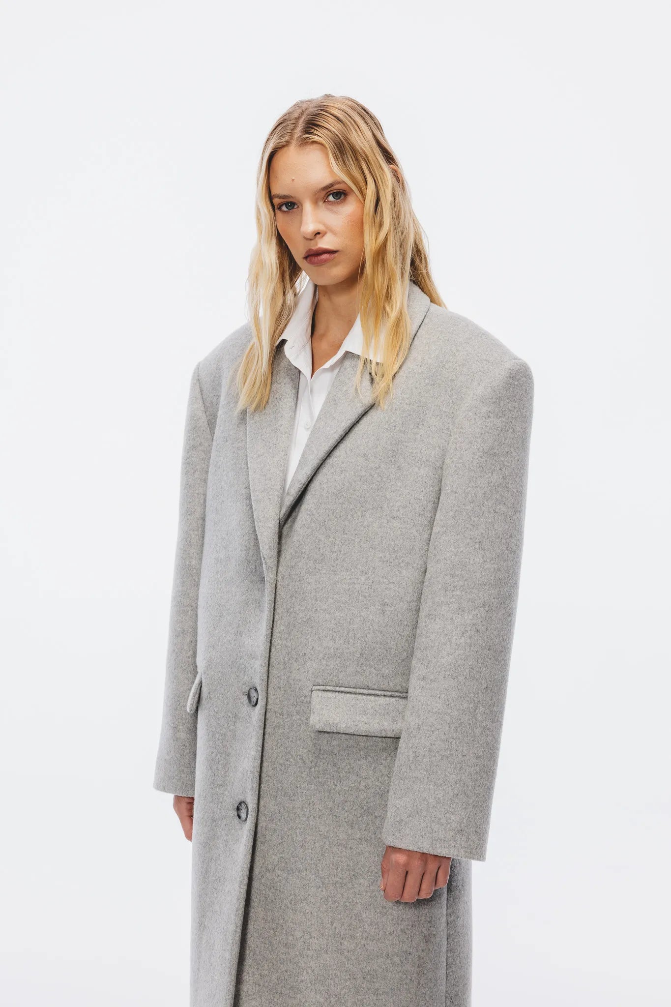 Płaszcz Jadwiga Szary Melanż