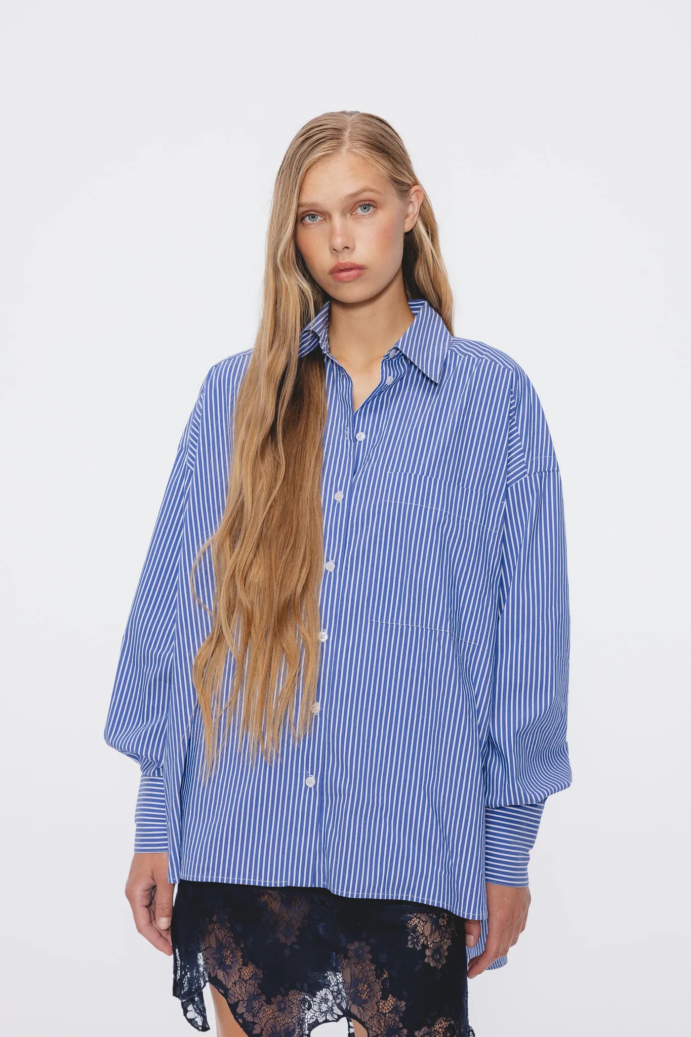 Koszula Aga Granatowy-Biały