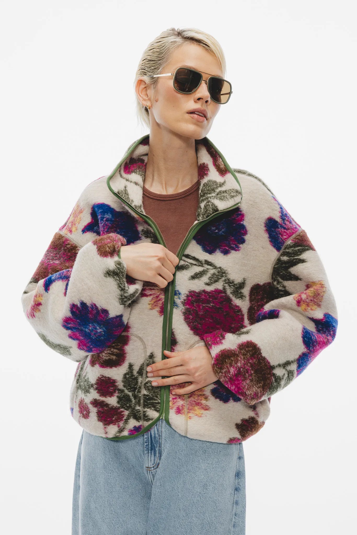 Bluza Karli Teddy Beż-Multikolor