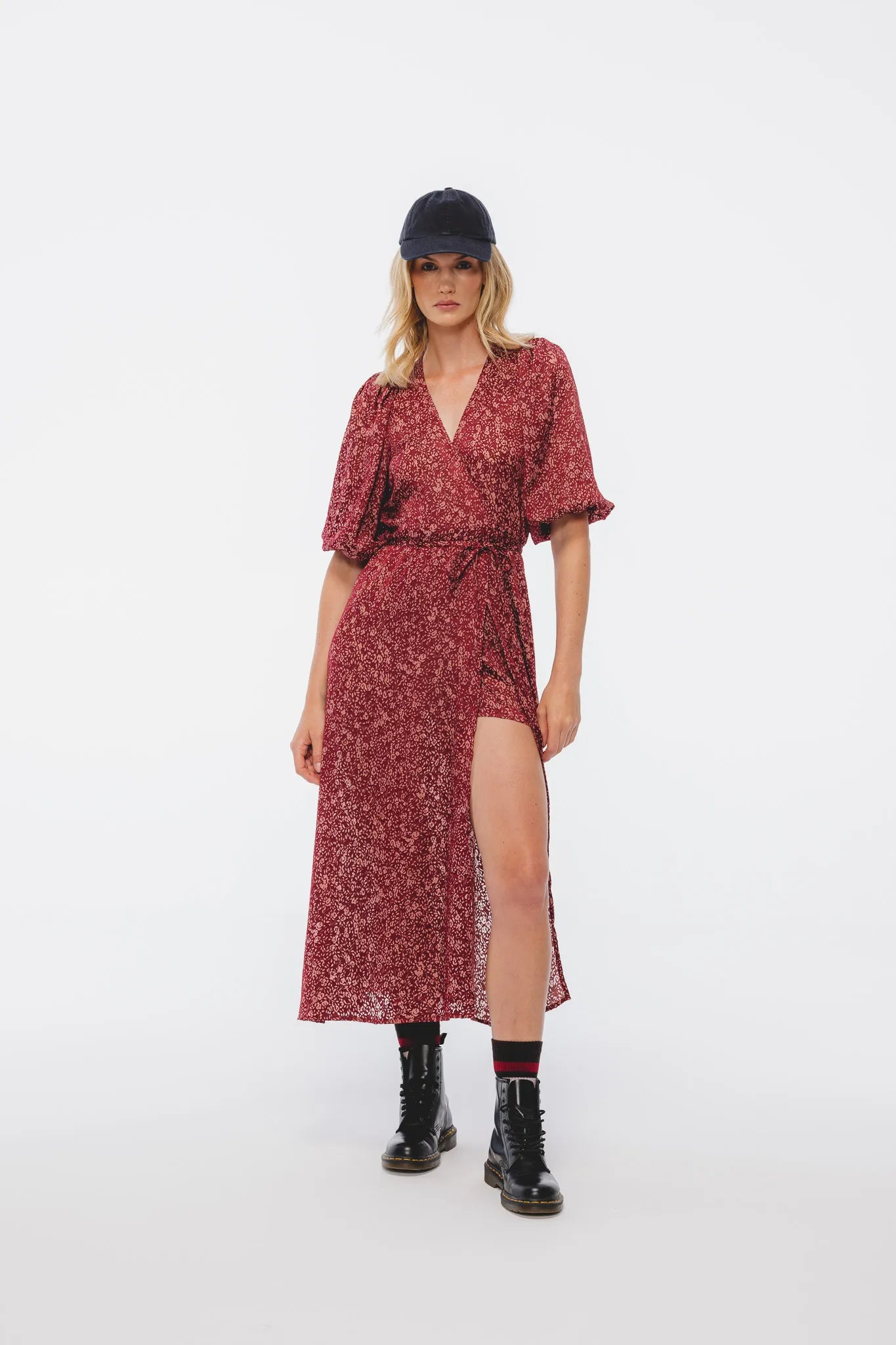 Sukienka Mary Bordowo-Różowy