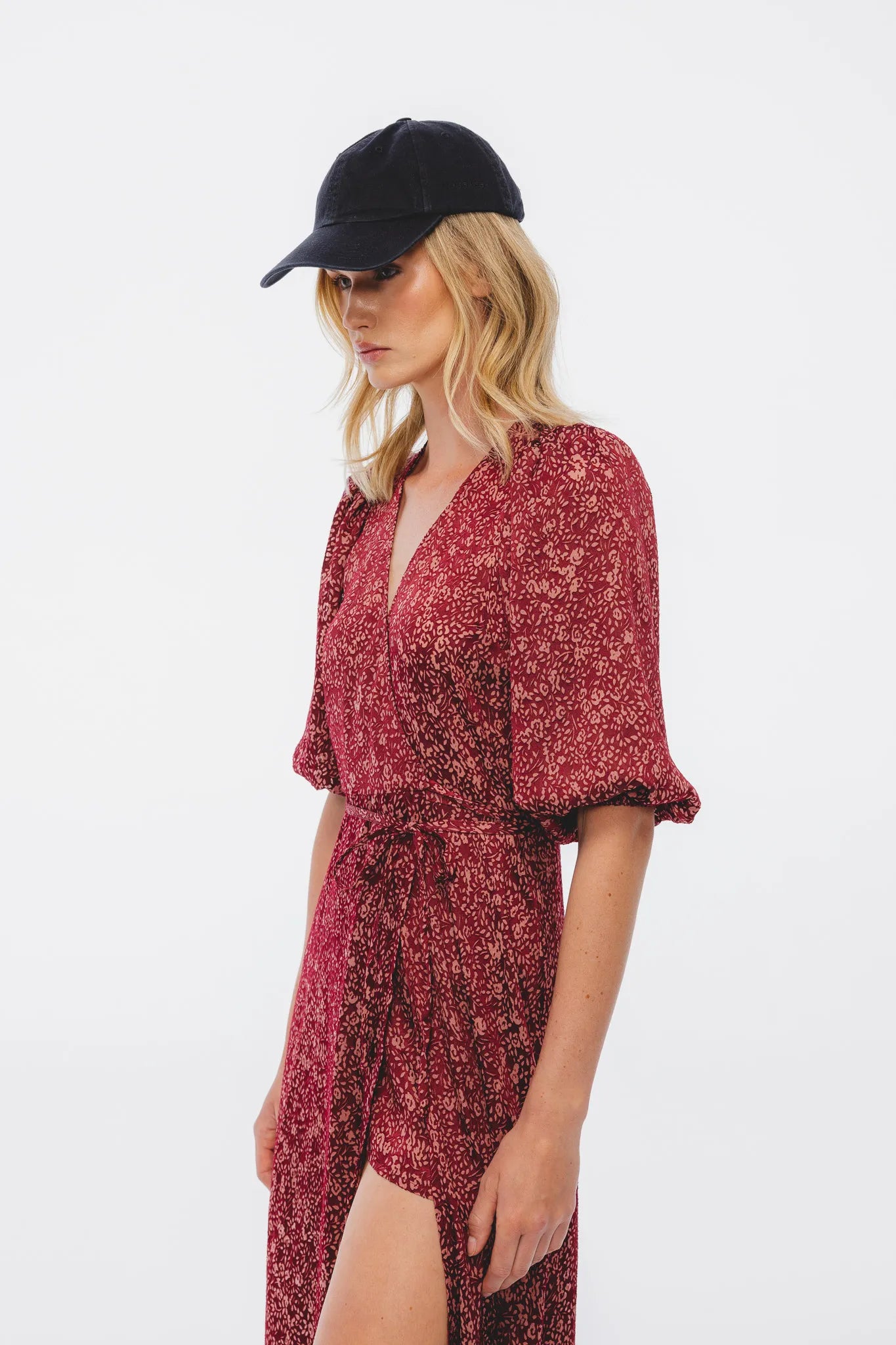 Sukienka Mary Bordowo-Różowy