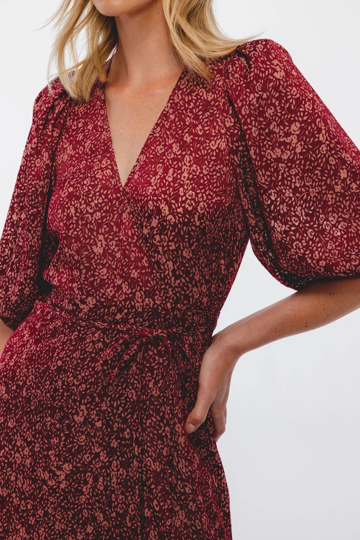 Sukienka Mary Bordowo-Różowy