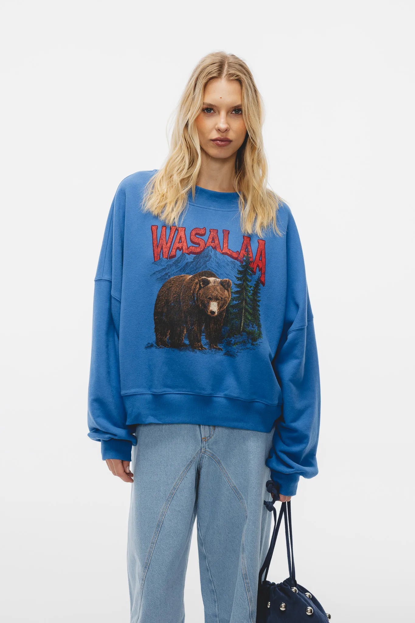 Bluza Gaja Print Jasny Kobalt