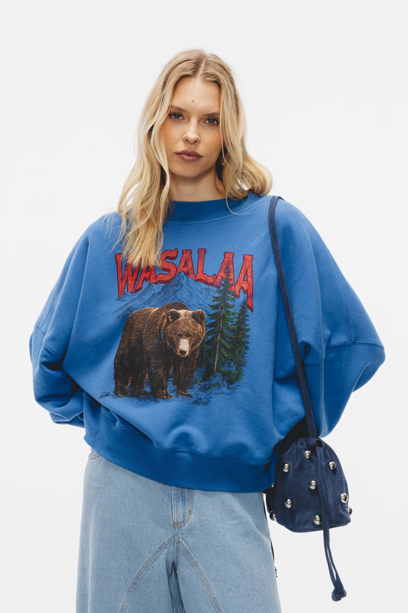 Bluza Gaja Print Jasny Kobalt