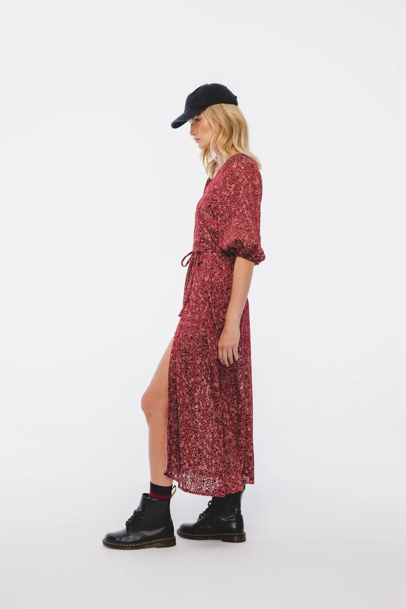 Sukienka Mary Bordowo-Różowy