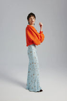 Spódnica Sami Print Jasny Błękitny