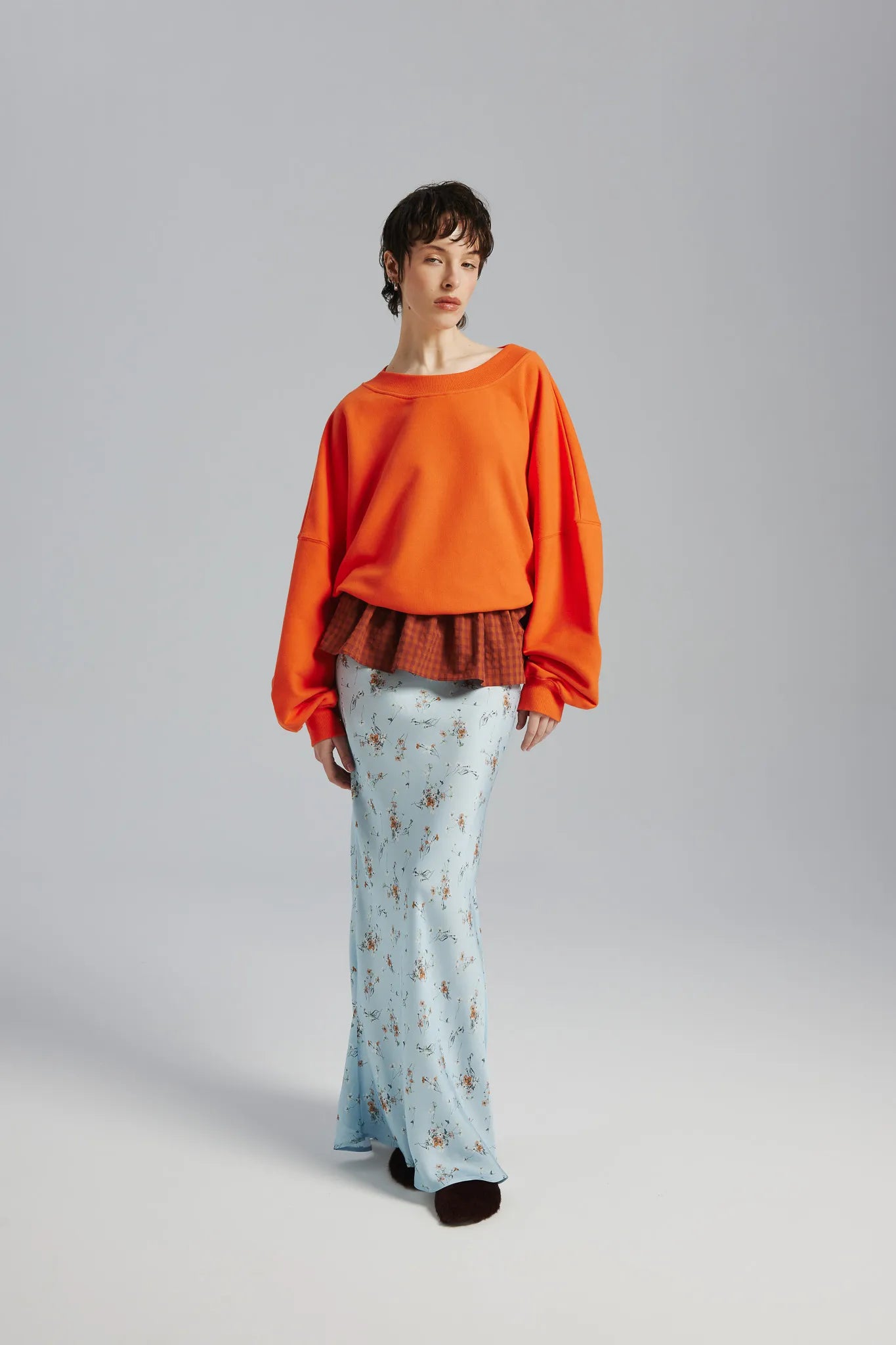 Spódnica Sami Print Jasny Błękitny