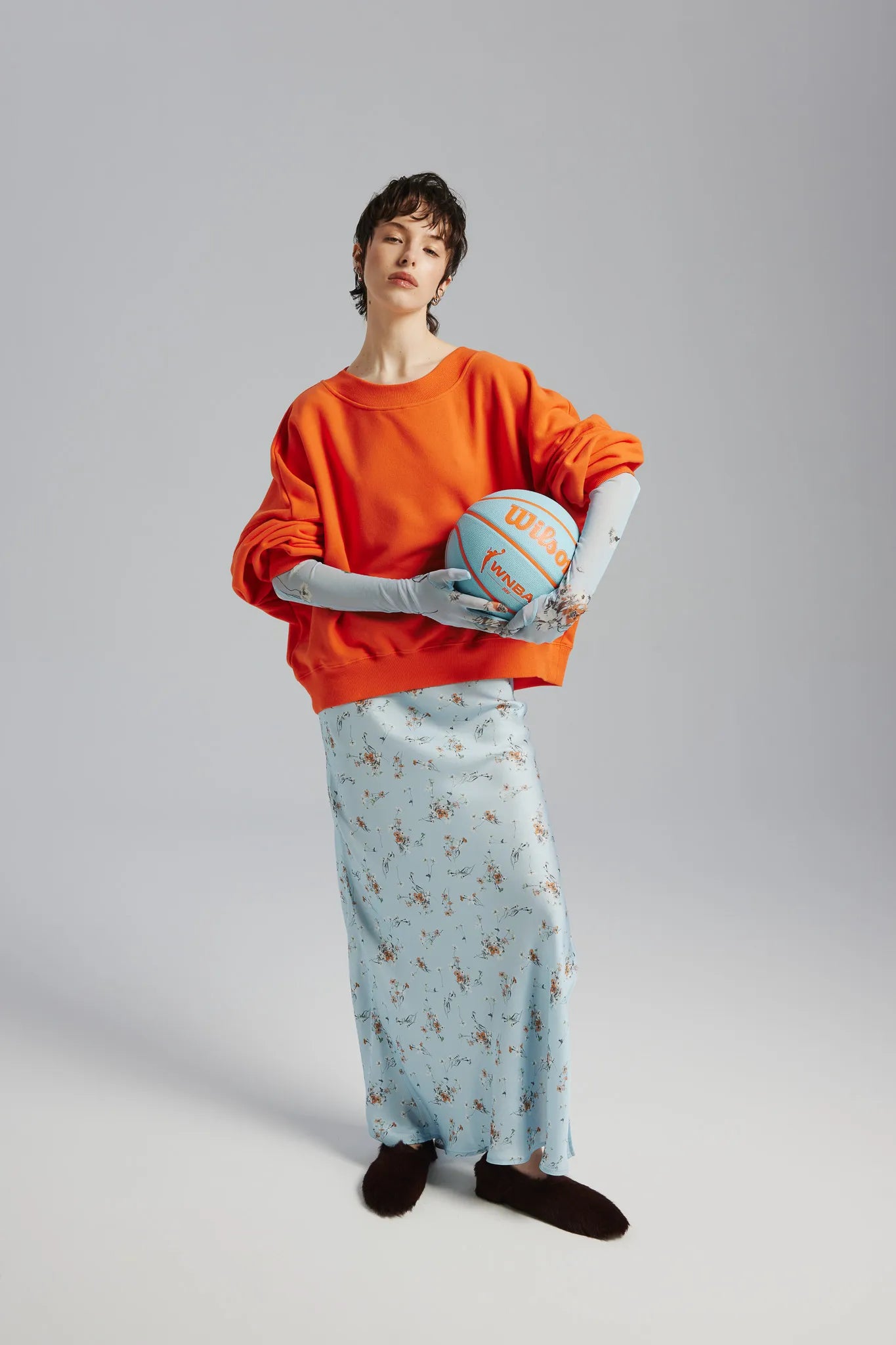 Spódnica Sami Print Jasny Błękitny