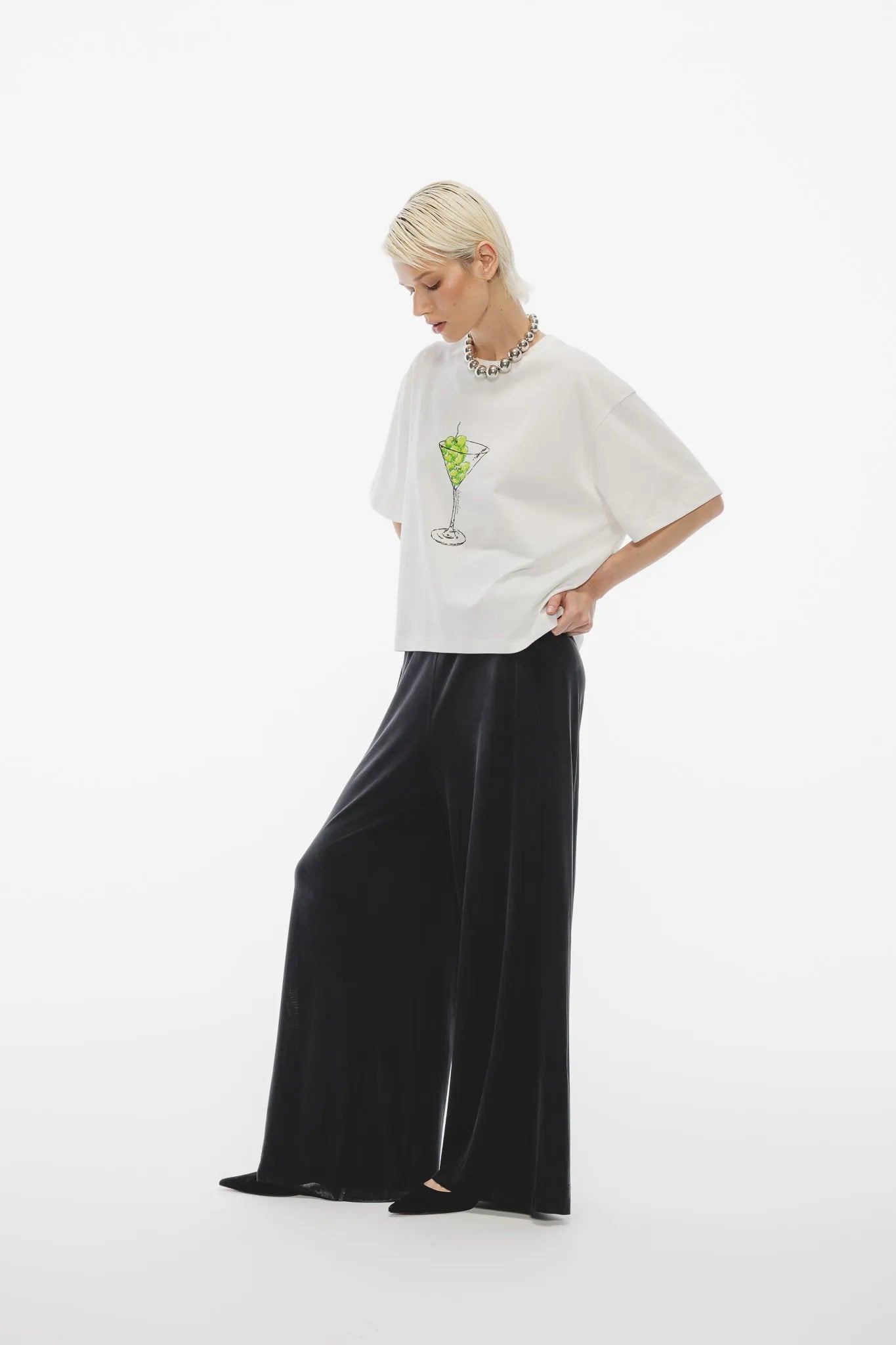 T-shirt Delia Print Off-White