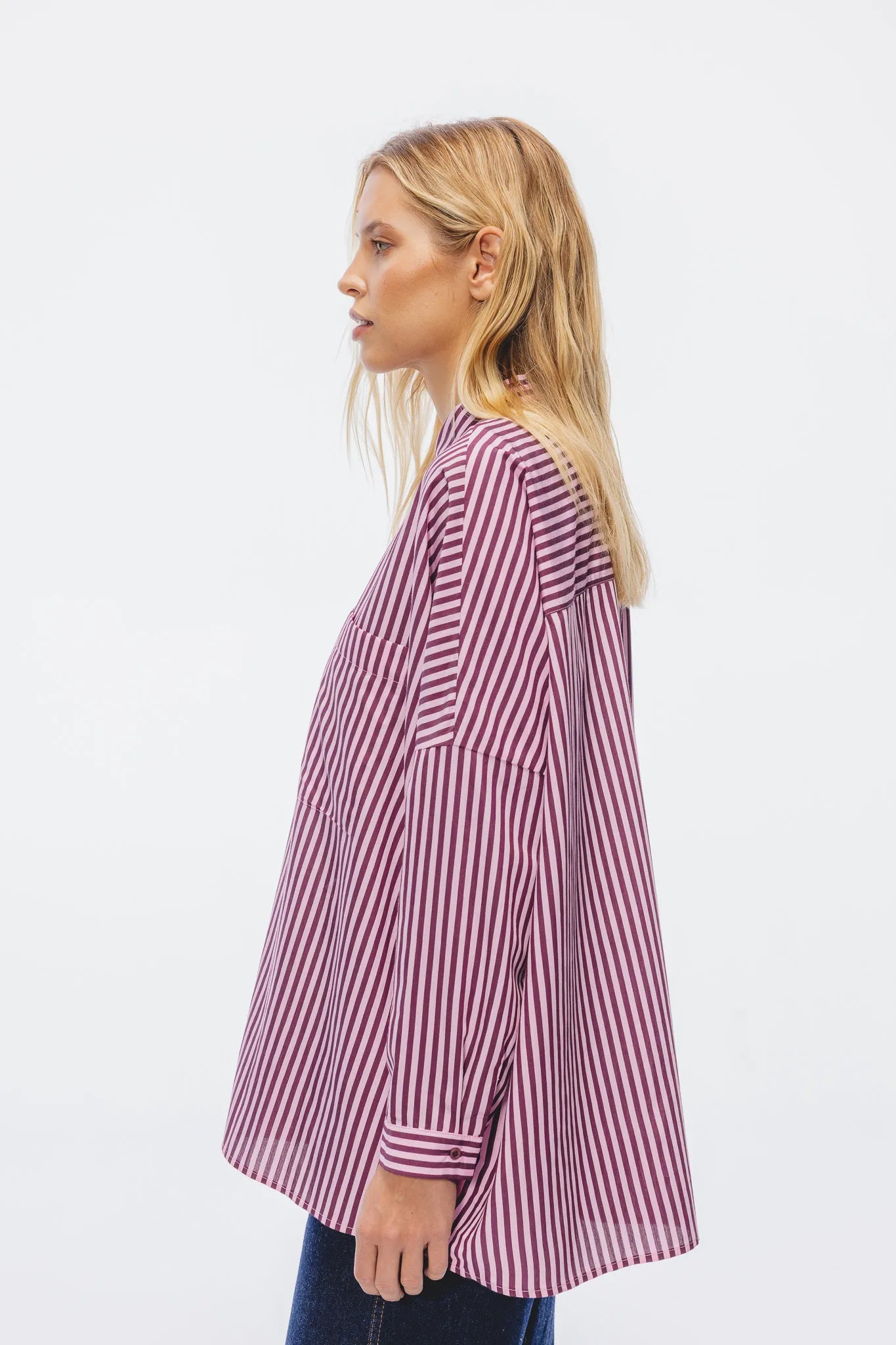 Koszula Mila Różowy-Bordowy