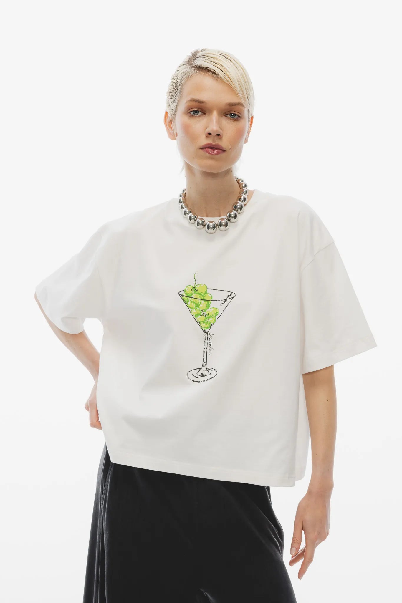 T-shirt Delia Print Off-White