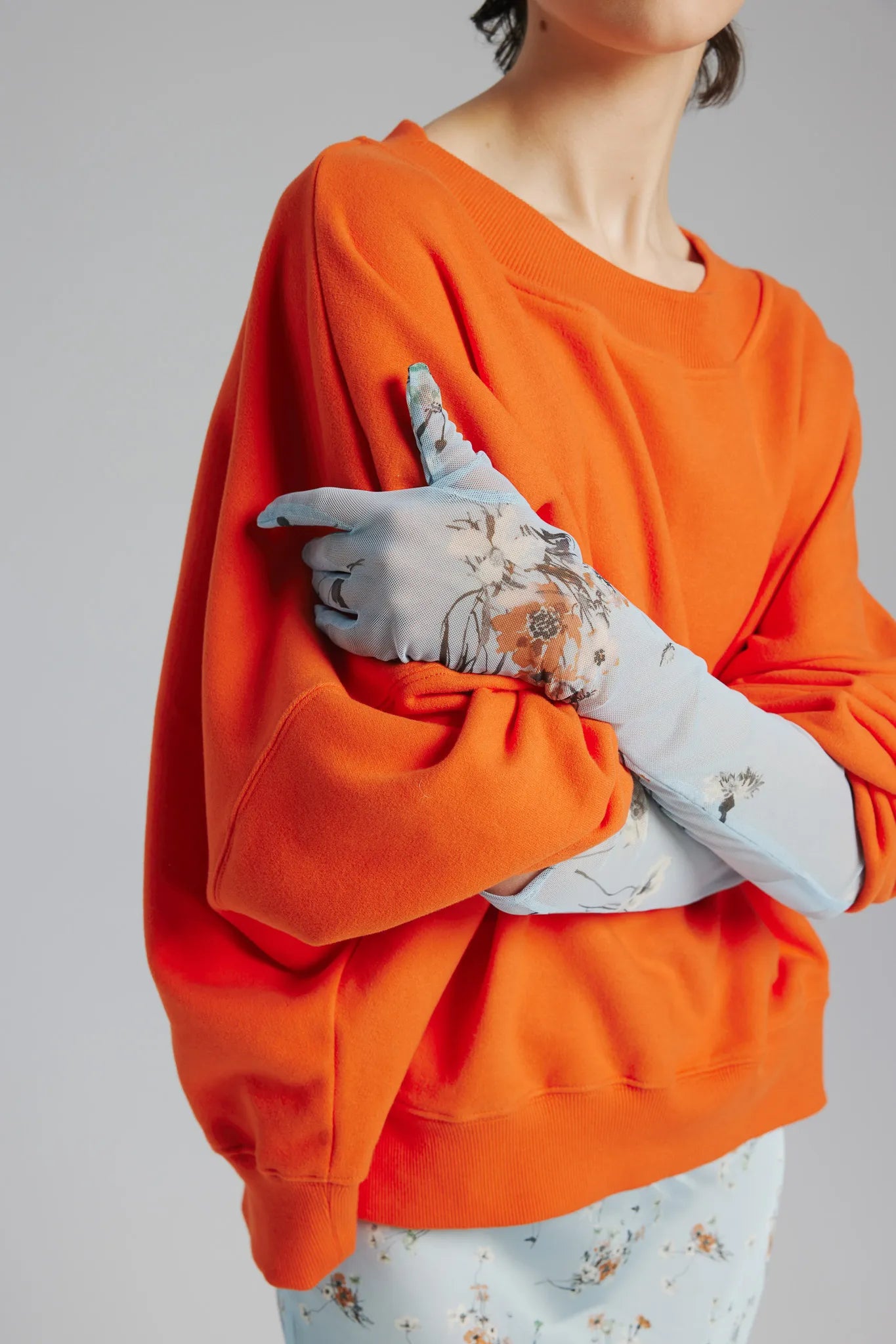 Rękawiczki Cara Print Jasny Błękitny