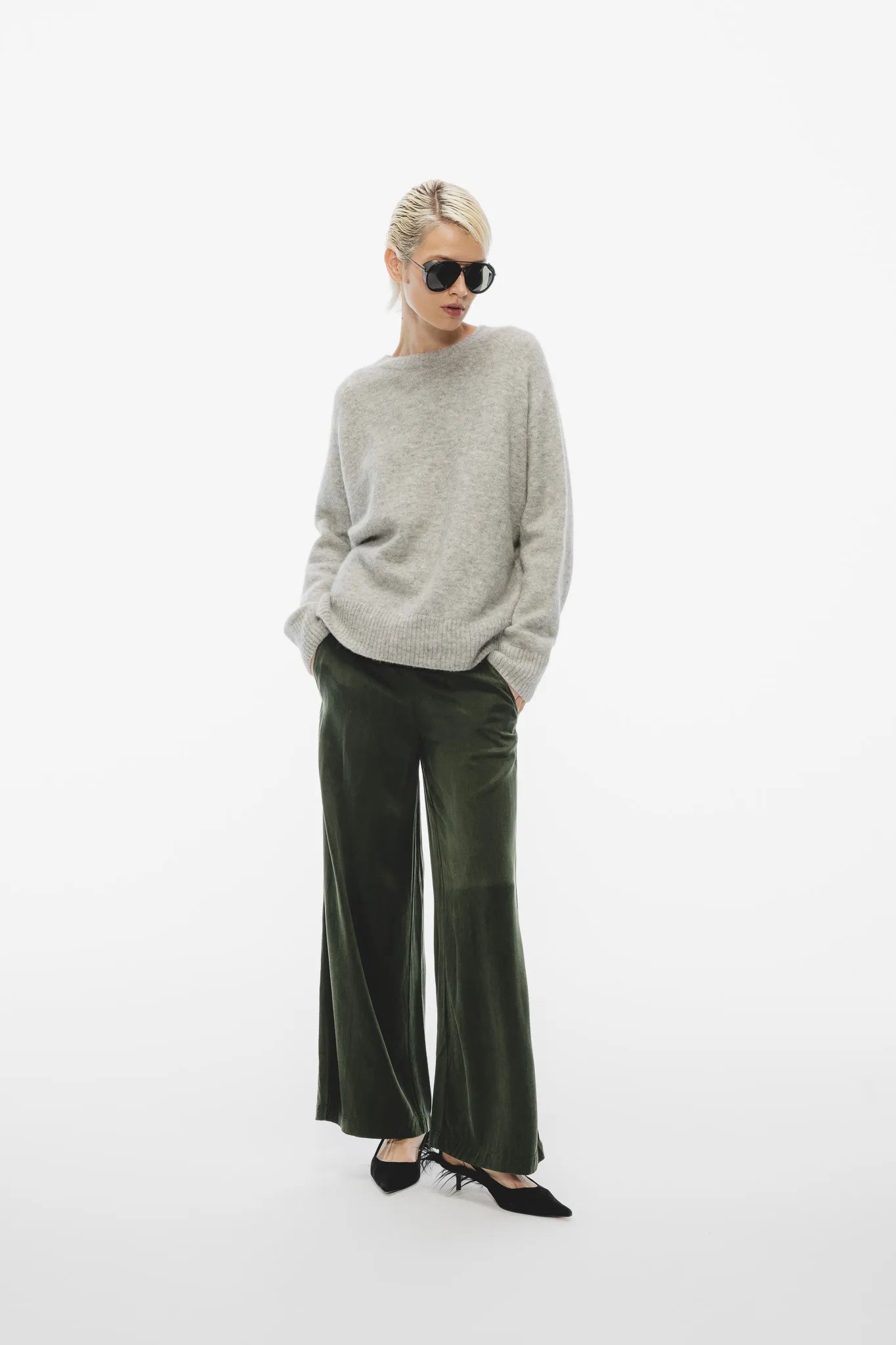 Spodnie Amber Szmaragdowa Zieleń