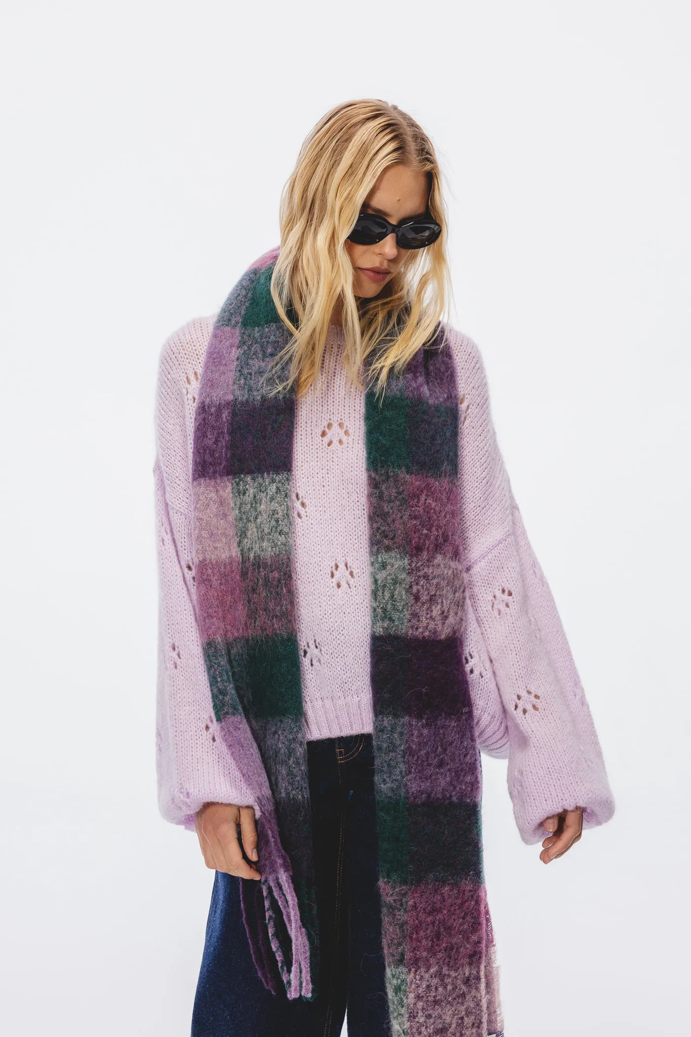 Szalik Florencja Fioletowy