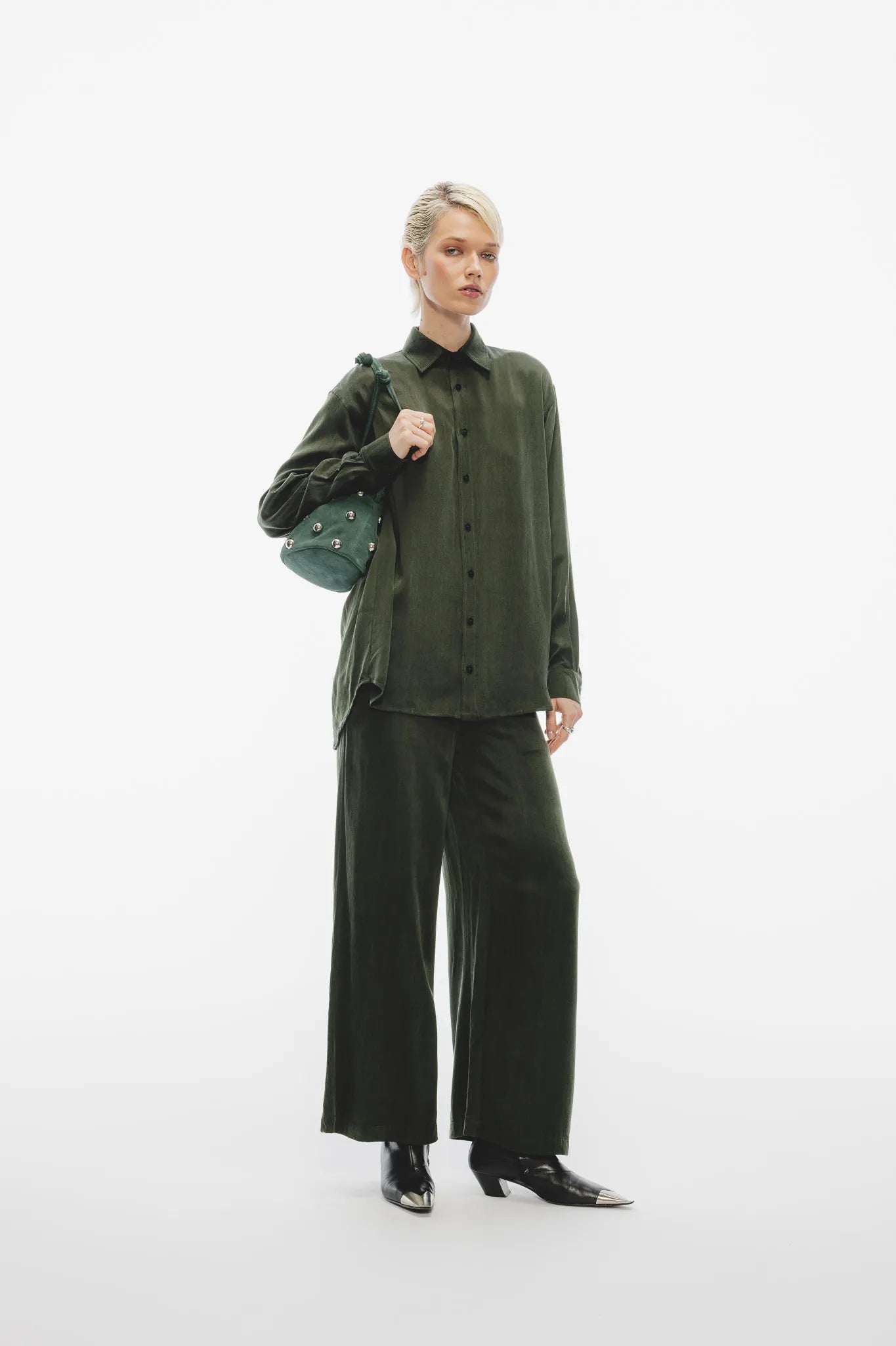 Spodnie Amber Szmaragdowa Zieleń