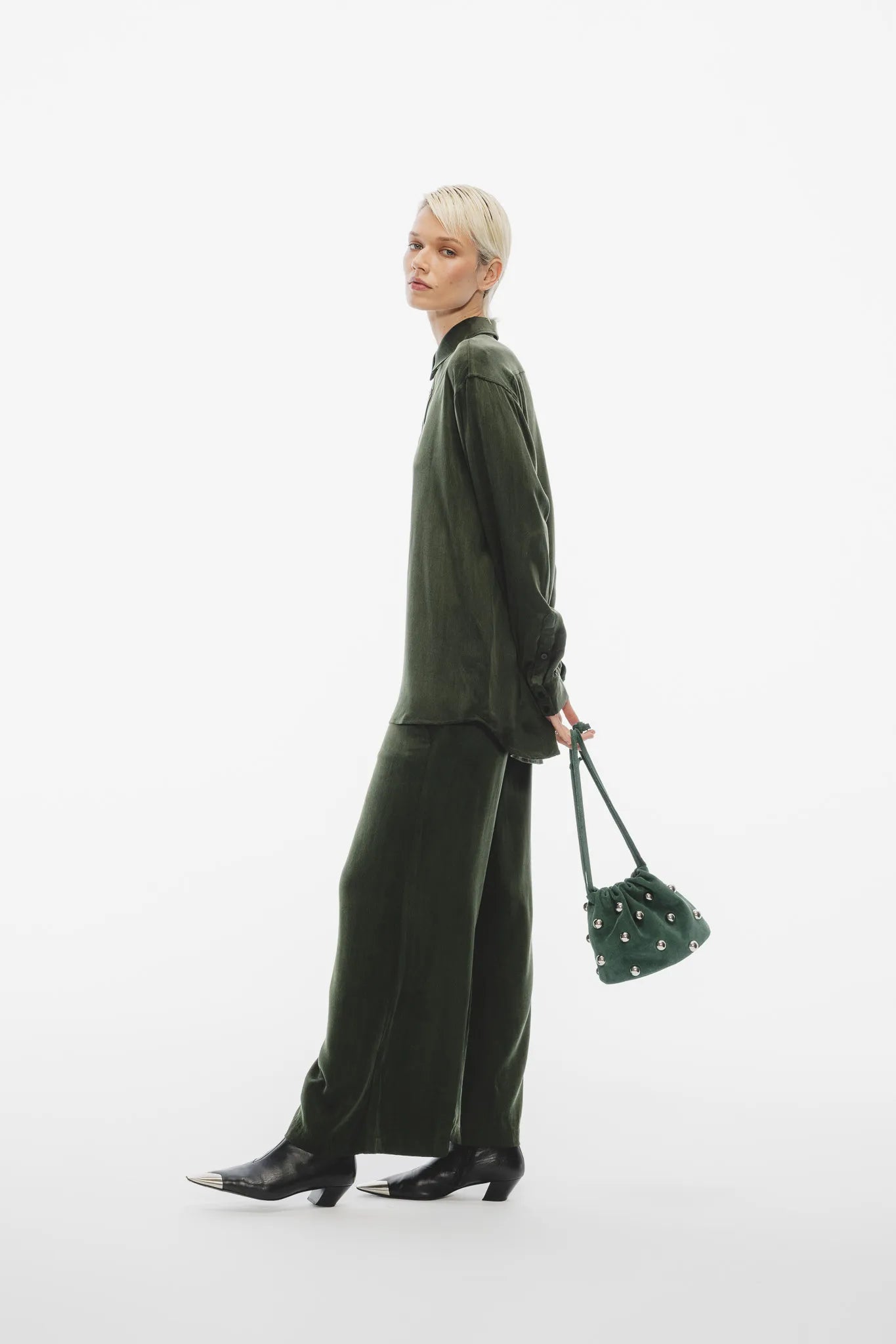 Spodnie Amber Szmaragdowa Zieleń