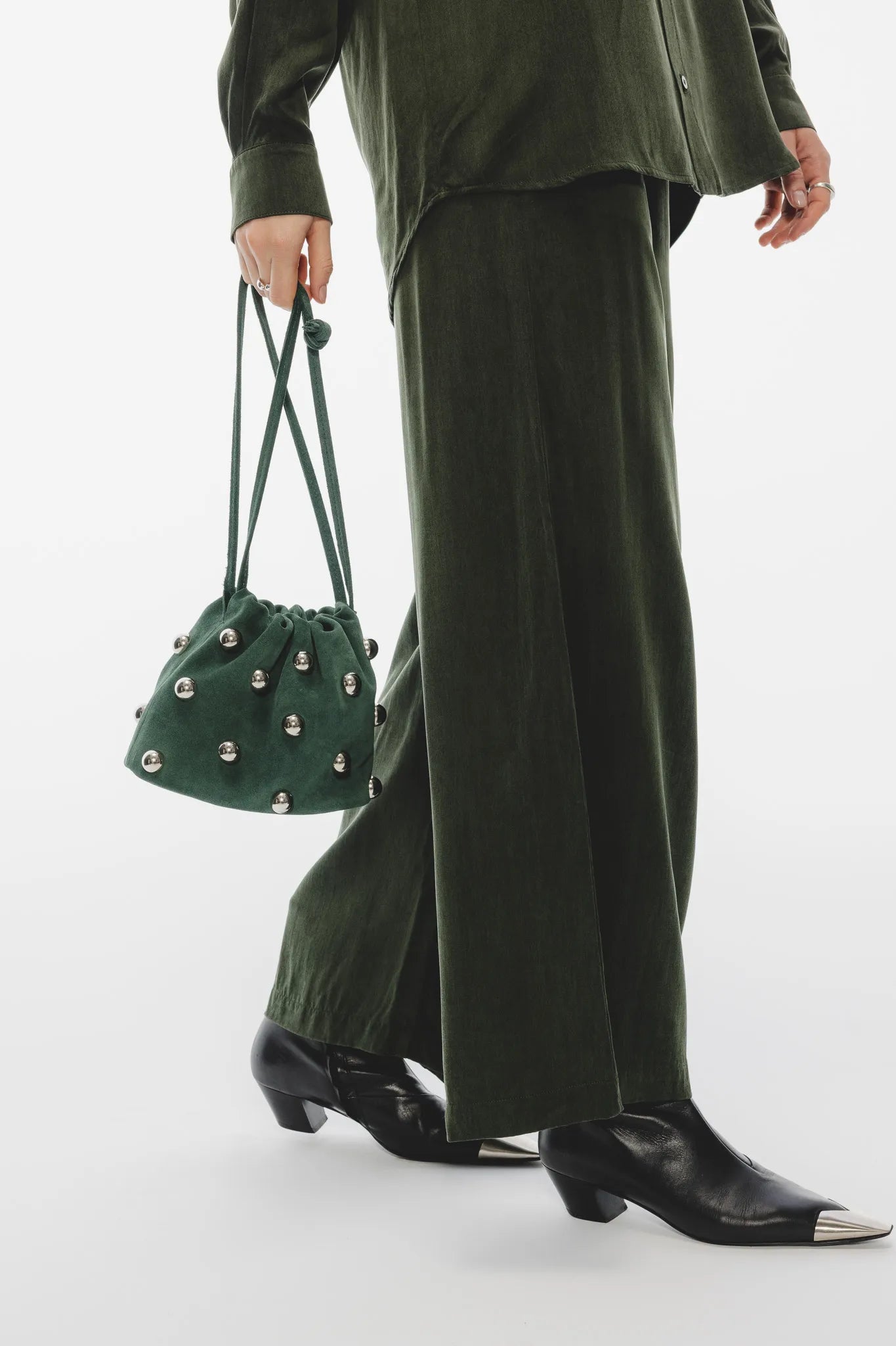 Spodnie Amber Szmaragdowa Zieleń