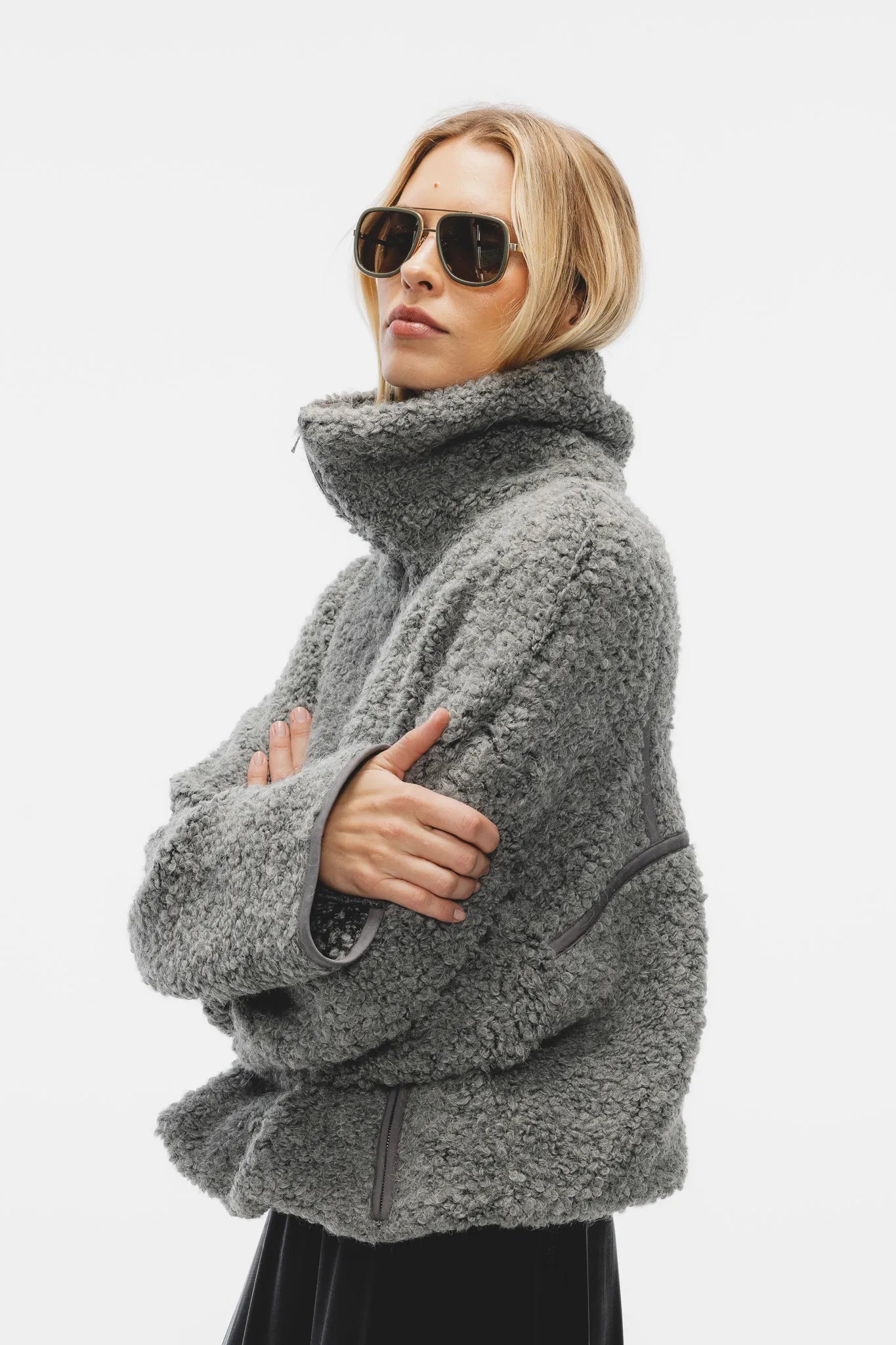 Bluza Elma Teddy Ciemny Szary