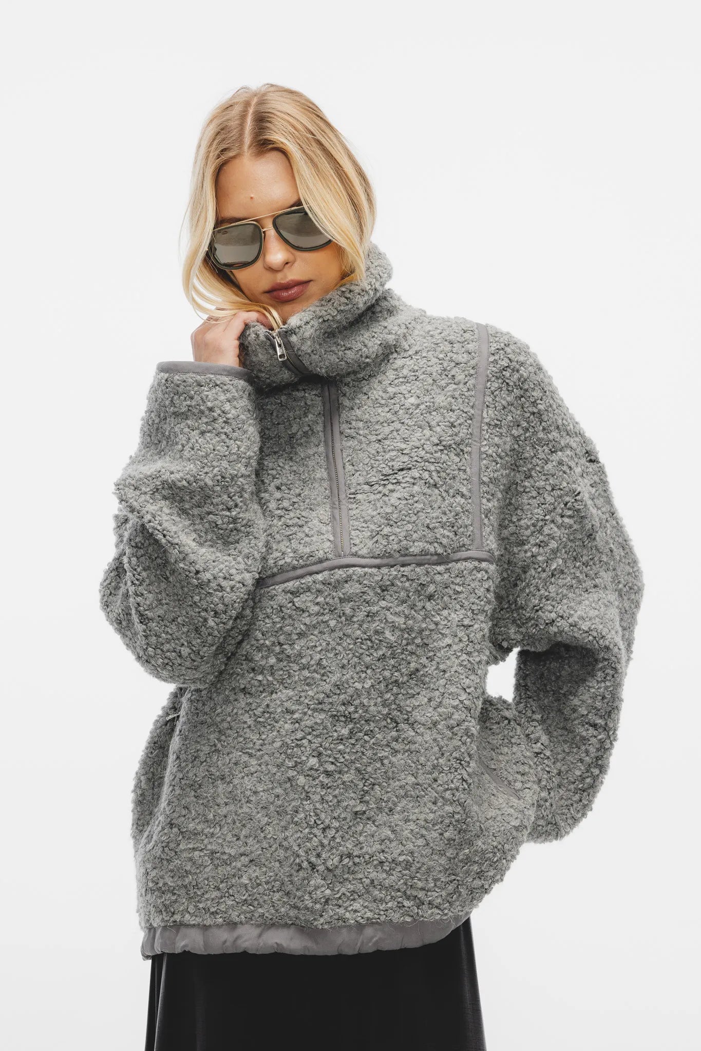 Bluza Elma Teddy Ciemny Szary