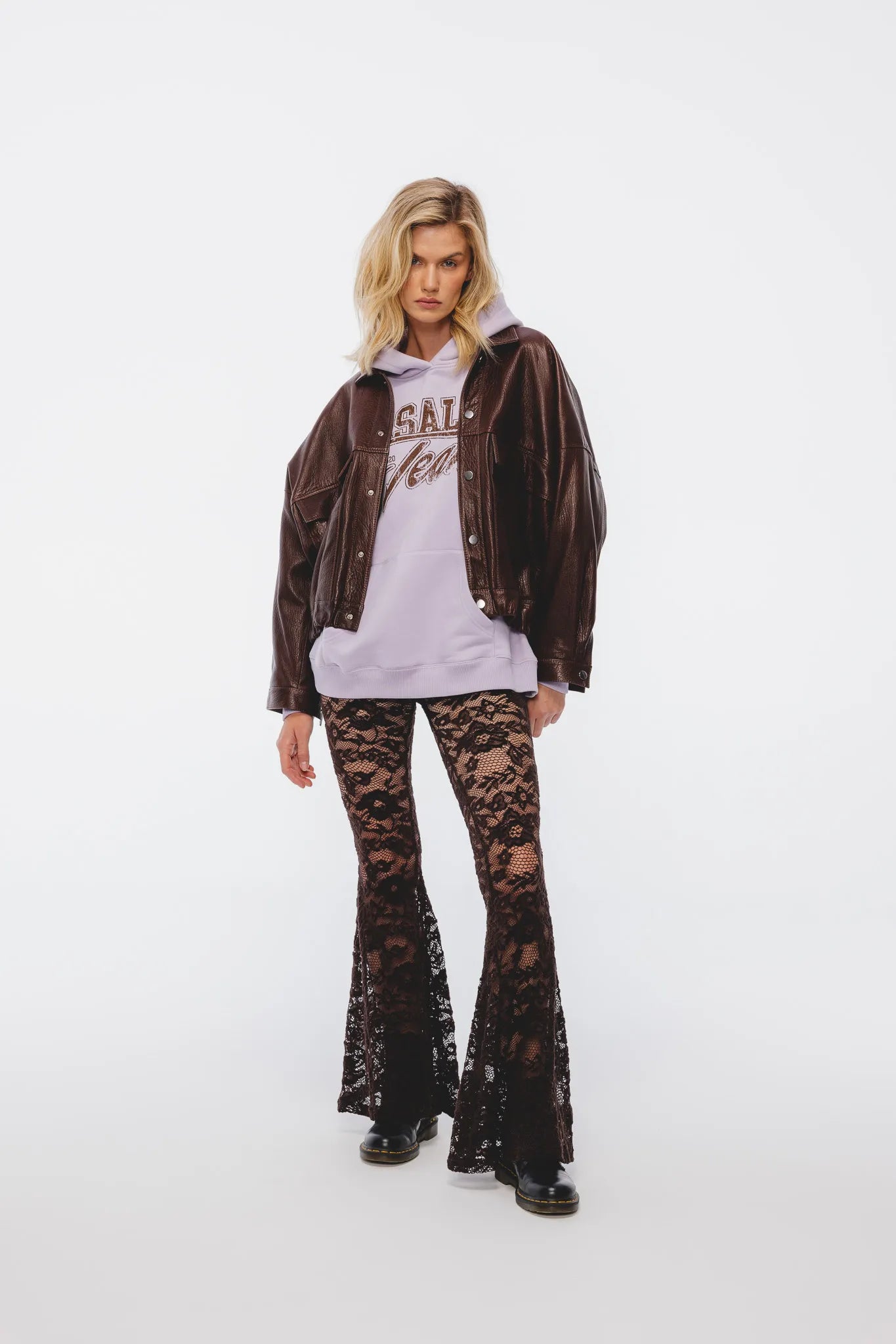 Bluza Kamelia Print Lawendowy