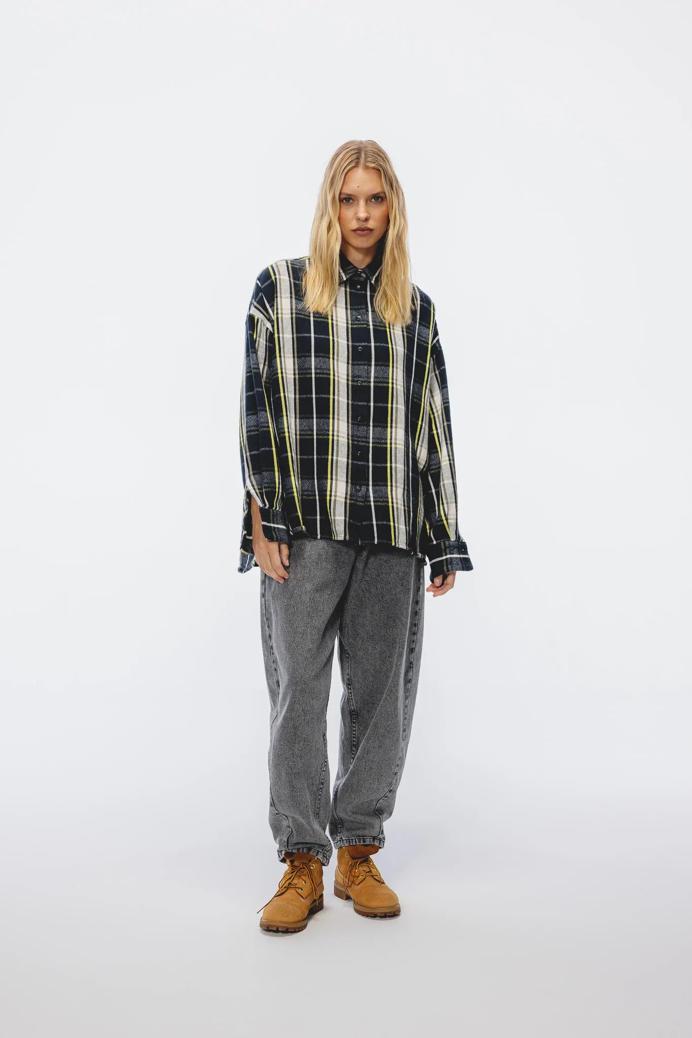 Koszula Dakota Granatowo-Limonkowy