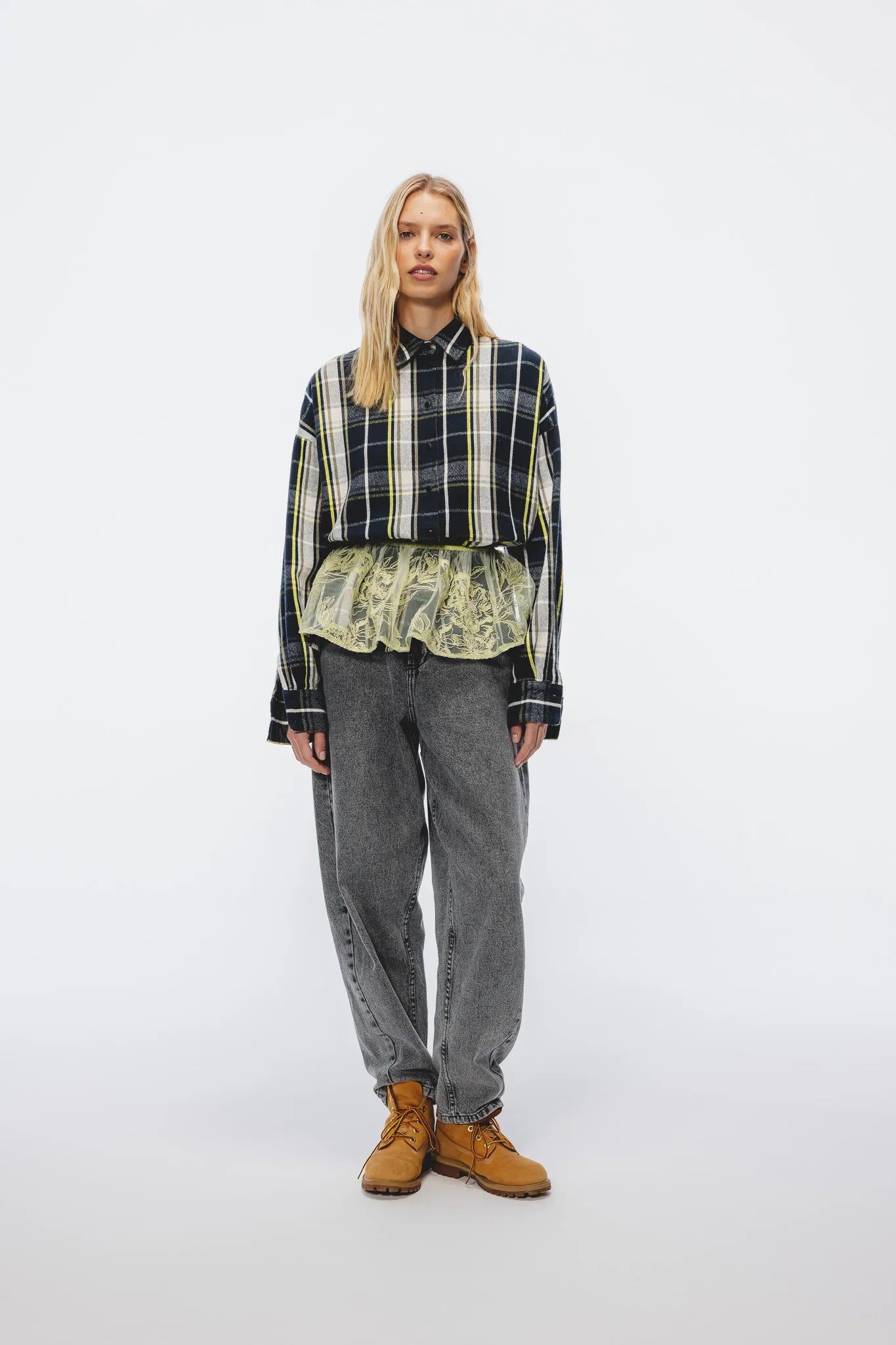 Koszula Dakota Granatowo-Limonkowy