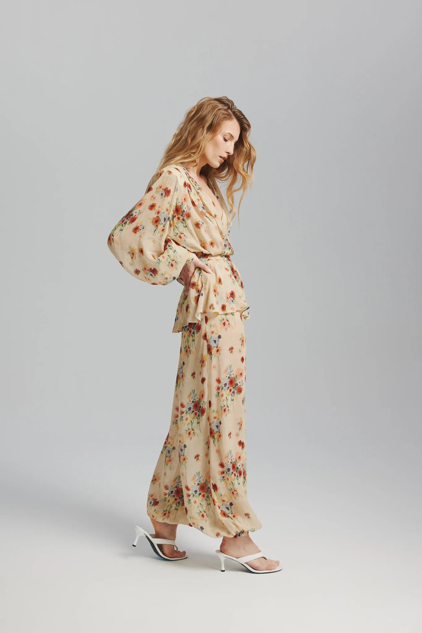 Spodnie Kwiatola Print Multikolor