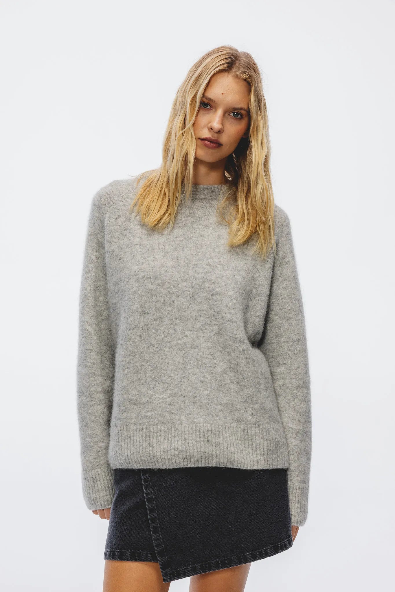 Sweter Mirka Jasny Szary Melanż