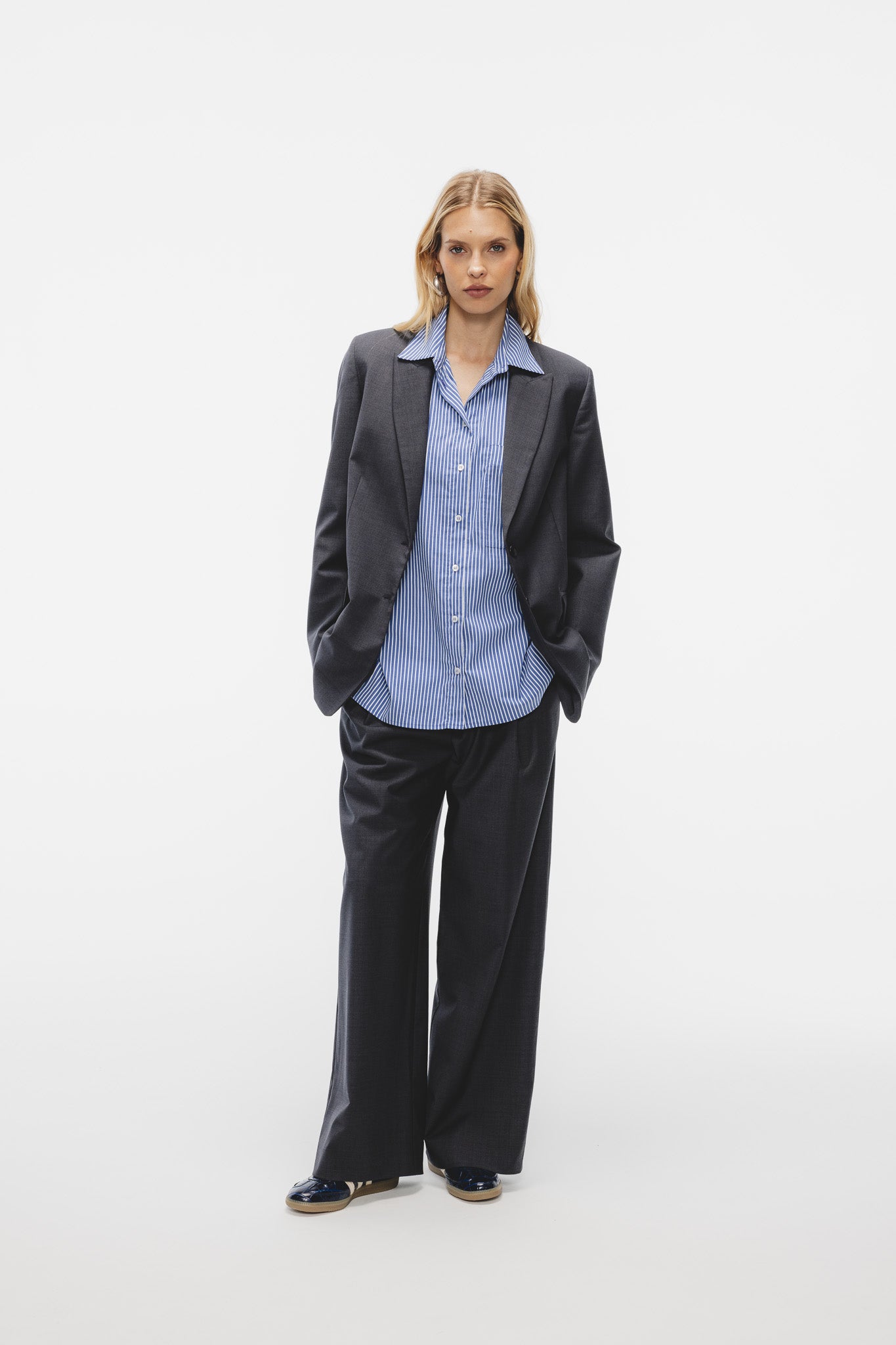 Koszula Aga Granatowy-Biały